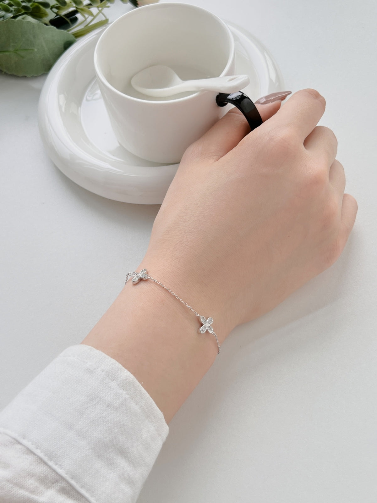 Jardin de Lune Bracelet 925 Sterling Silver | Rhodium Plated | 5A Cubic Zirconia
