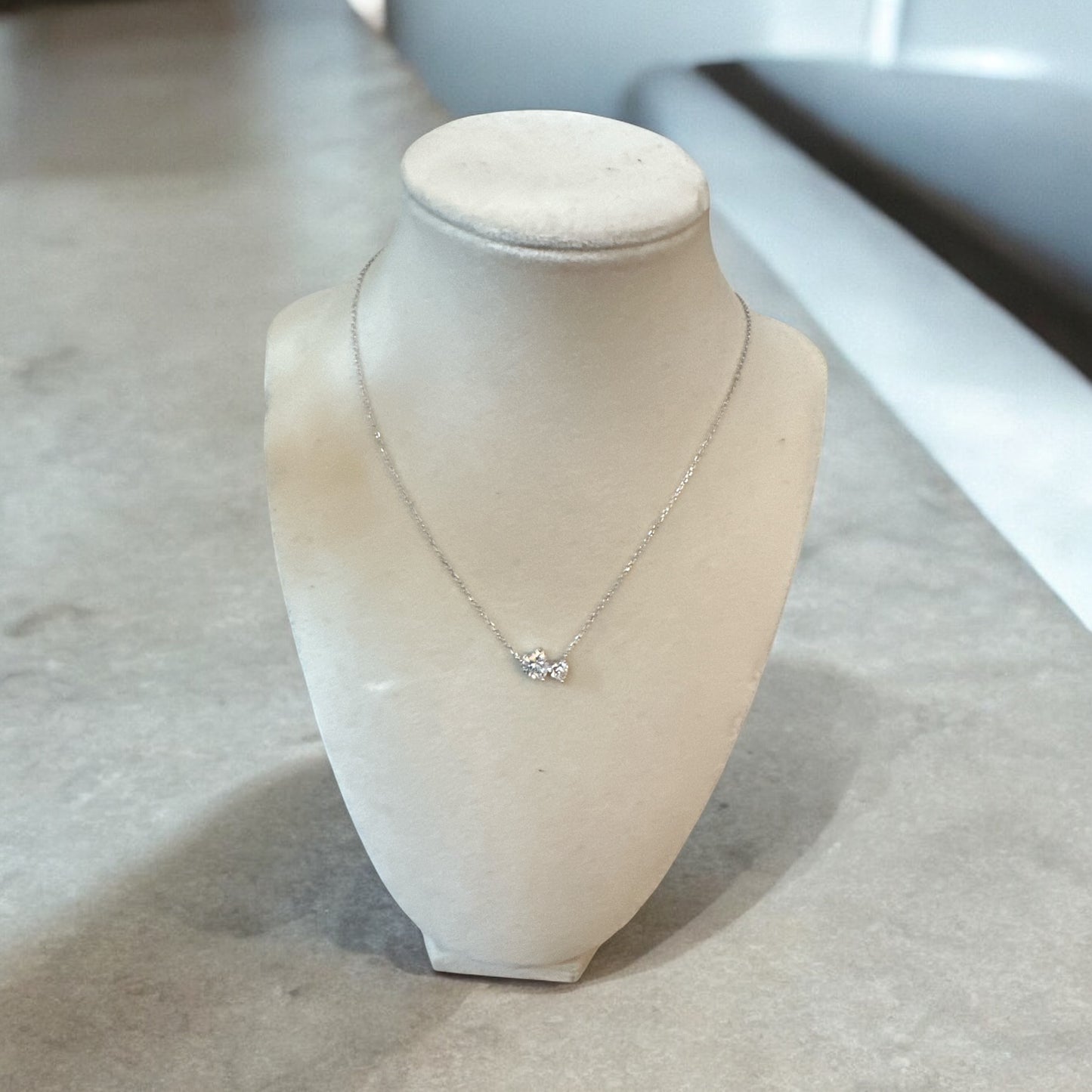 S925 Double Hearts Necklace