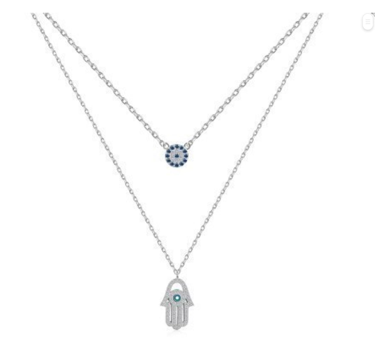 Hamsa and Evil Eye Necklace S925