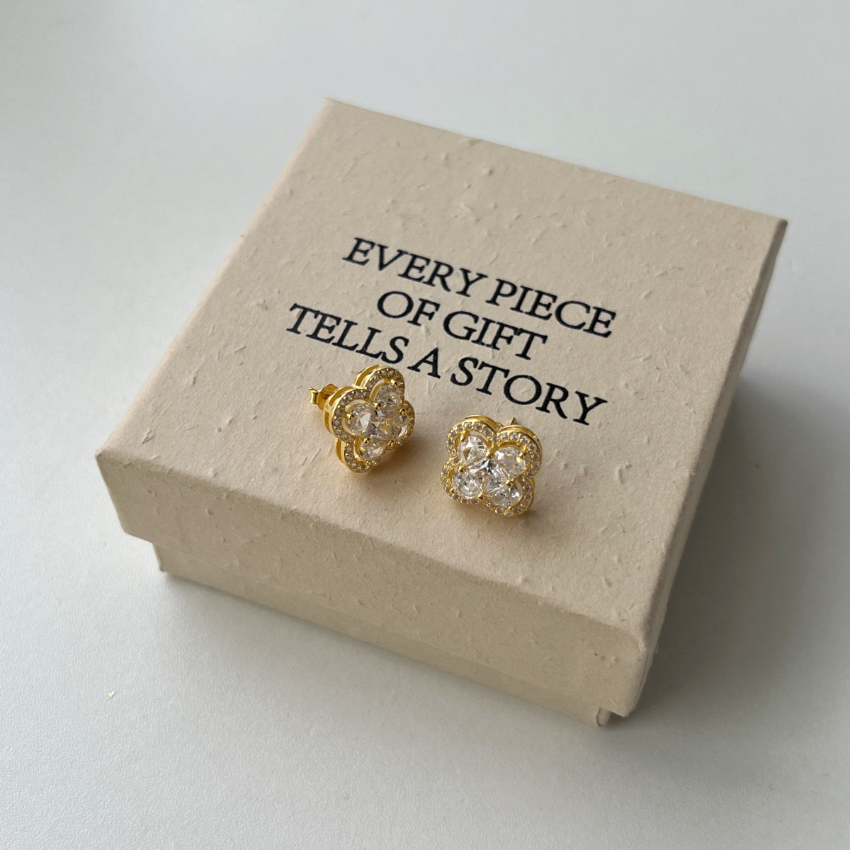 "LumiClover" Stud Earrings Timeless Brilliance. Everyday Bloom.
