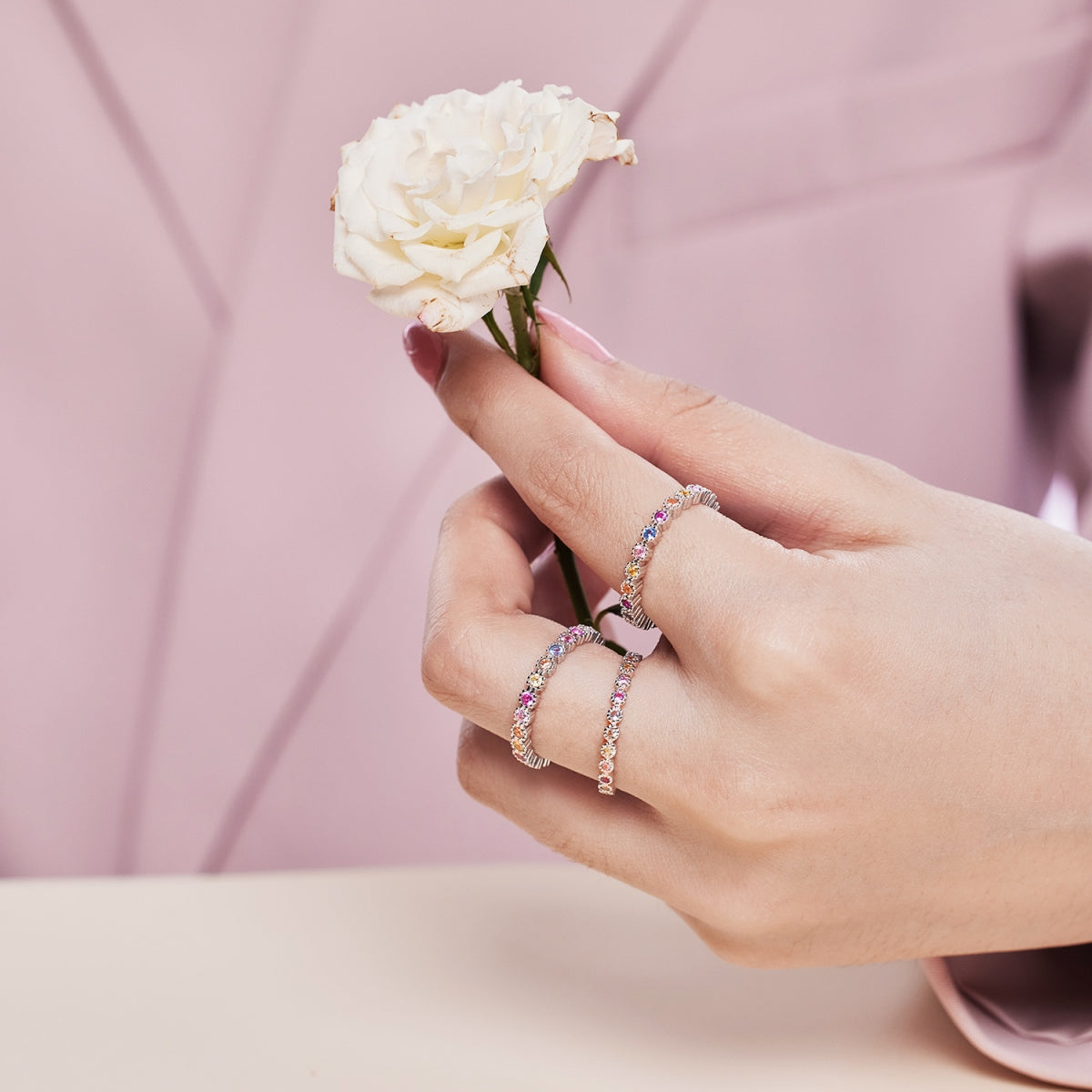 "Confetti Spark" Stackable Ring Color Your Mood. Celebrate Your Spark.