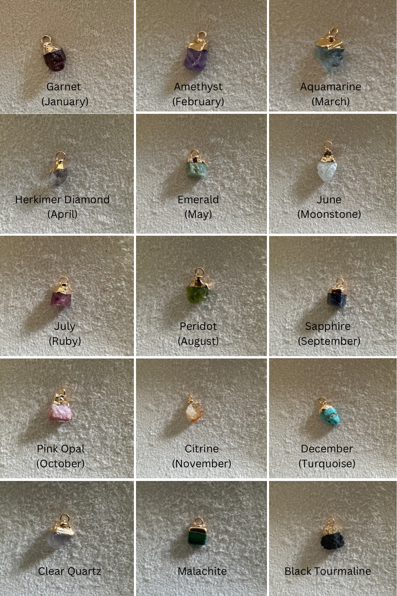Raw Crystal Pendants