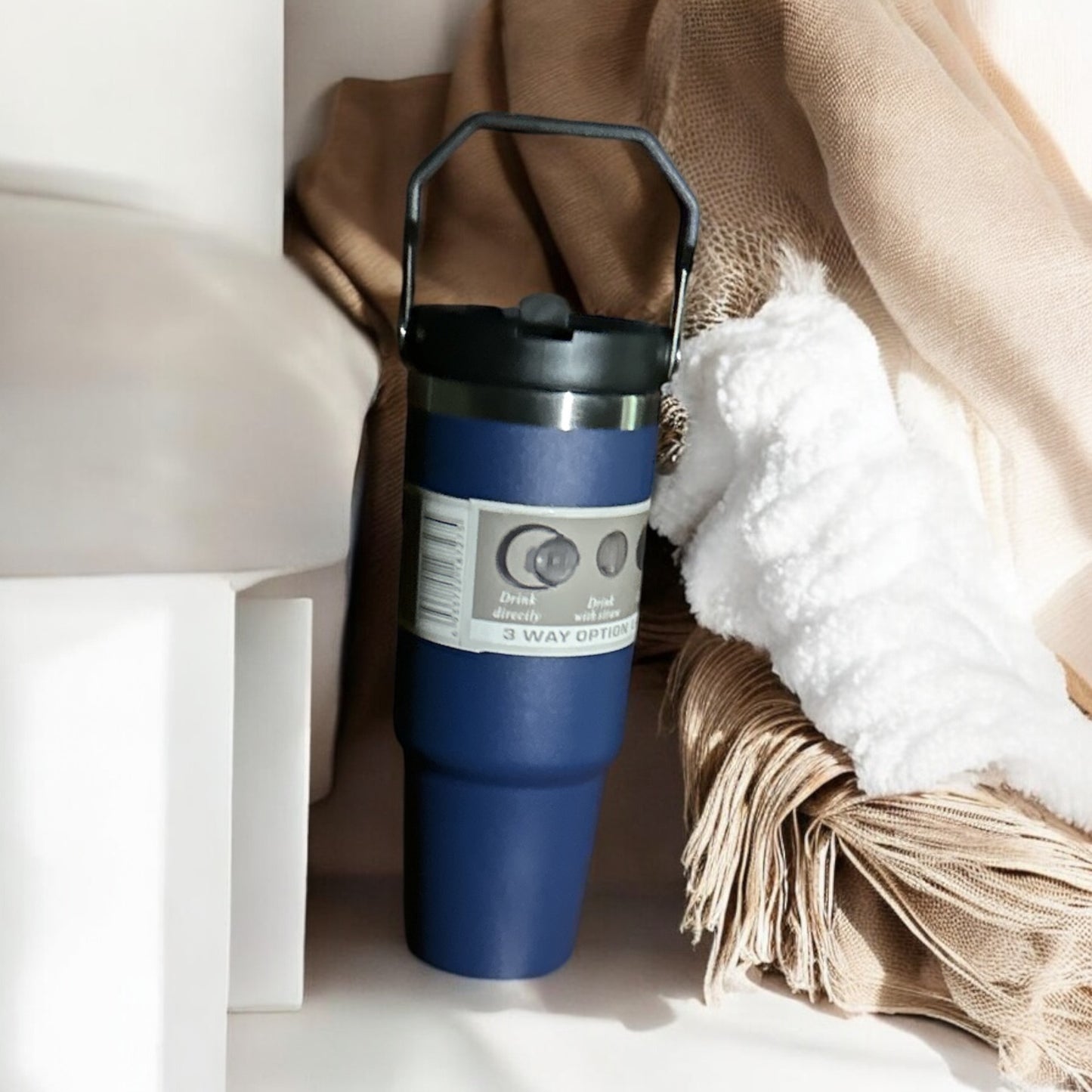 30 oz Top-Handle Stainless Steel Tumbler – Custom Engraving Available