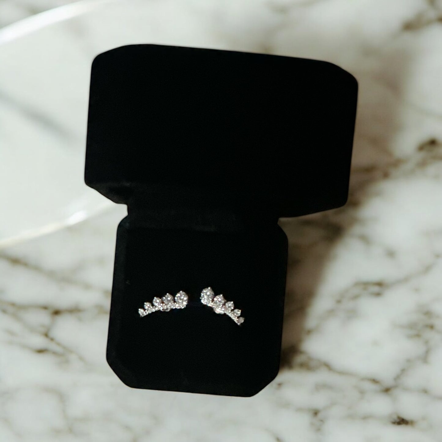 "Regalia Curve" Crown Earrings Rule with Grace. Sparkle with Power.
