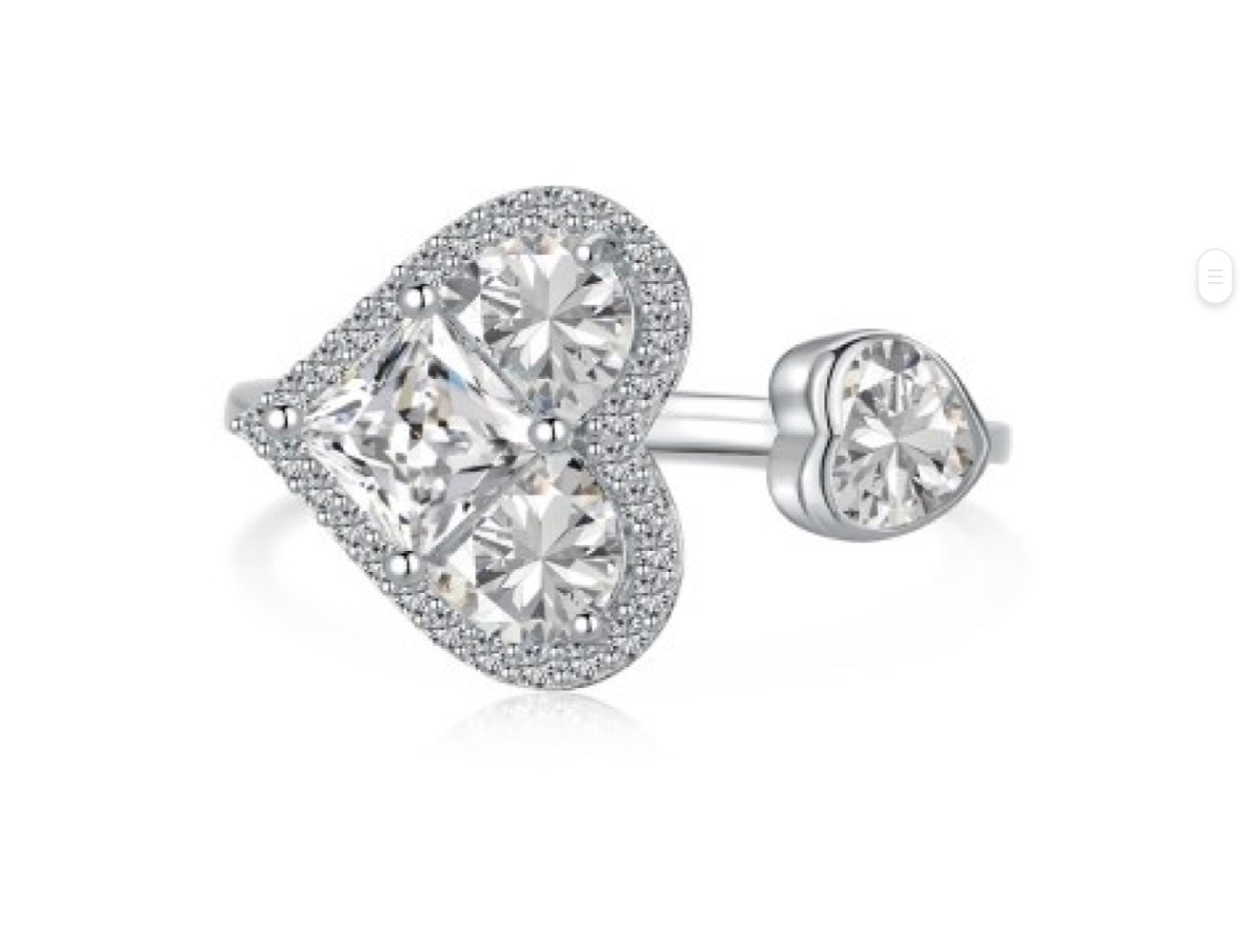 "Twin Flame" Adjustable Ring Two Hearts. One Spark. Forever Aligned.