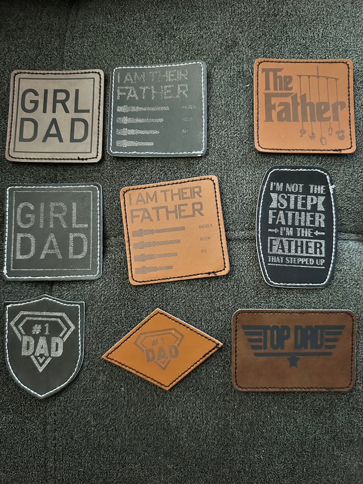 Custom Leather Patch Dad Hat – Personalized with Names
