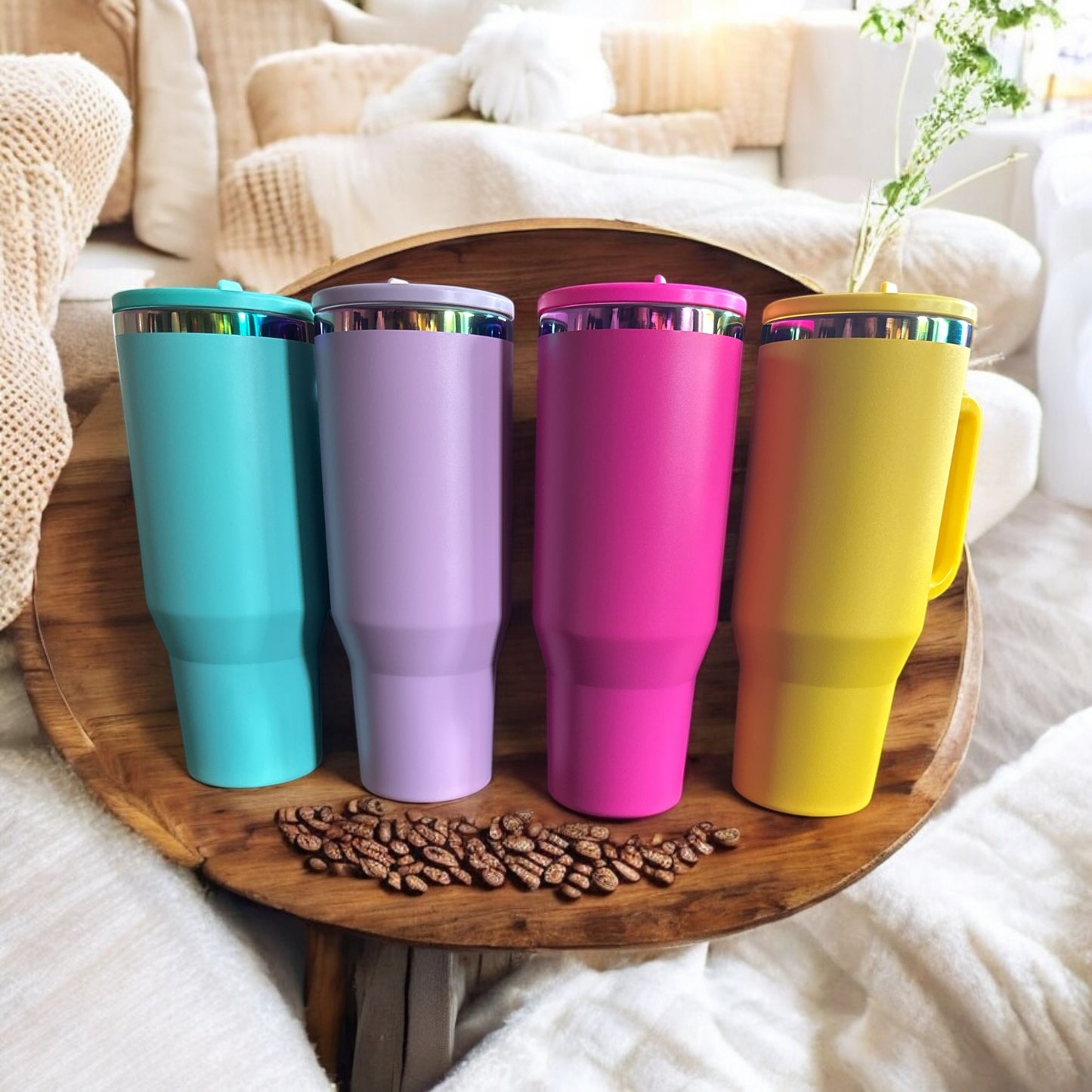 PrismFlow: 40 oz Personalized Rainbow Stainless Steel Tumbler