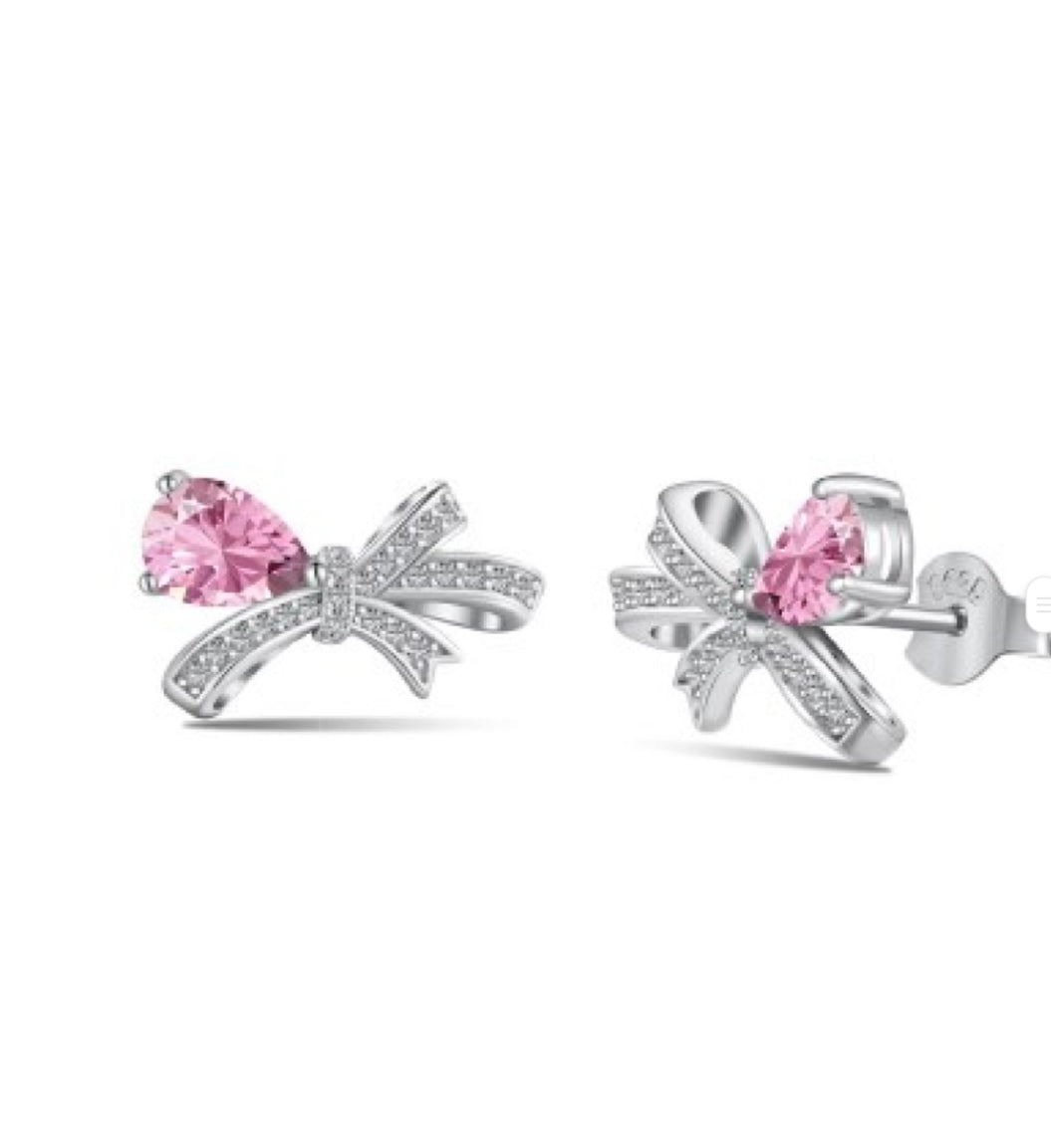 S925 Ribbon Earrings
