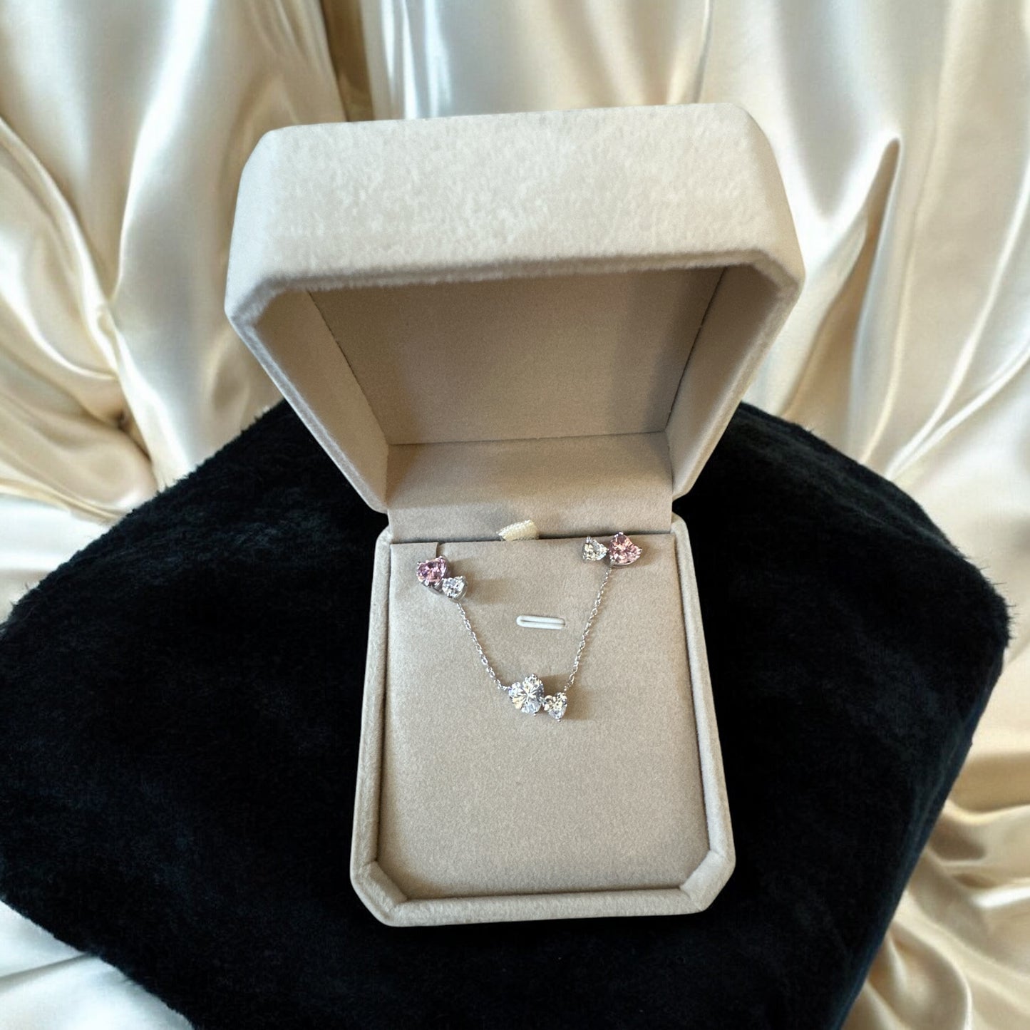 S925 Double Hearts Necklace