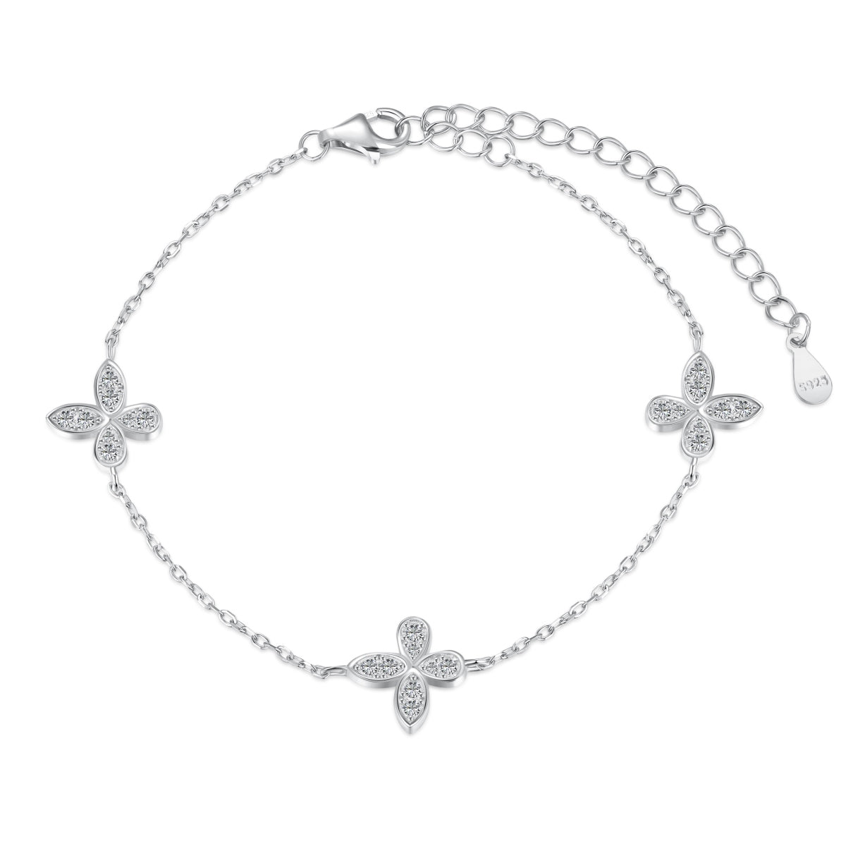 Jardin de Lune Bracelet 925 Sterling Silver | Rhodium Plated | 5A Cubic Zirconia