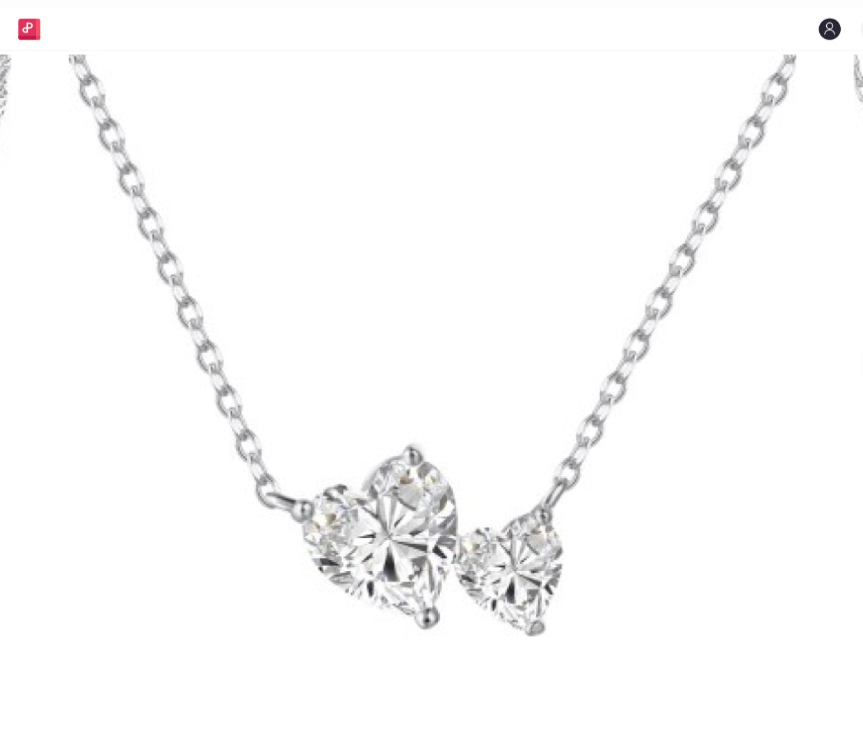 S925 Double Hearts Necklace