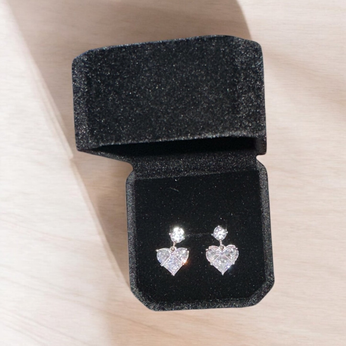 Elegant Heart-Shaped Dangle Earrings
