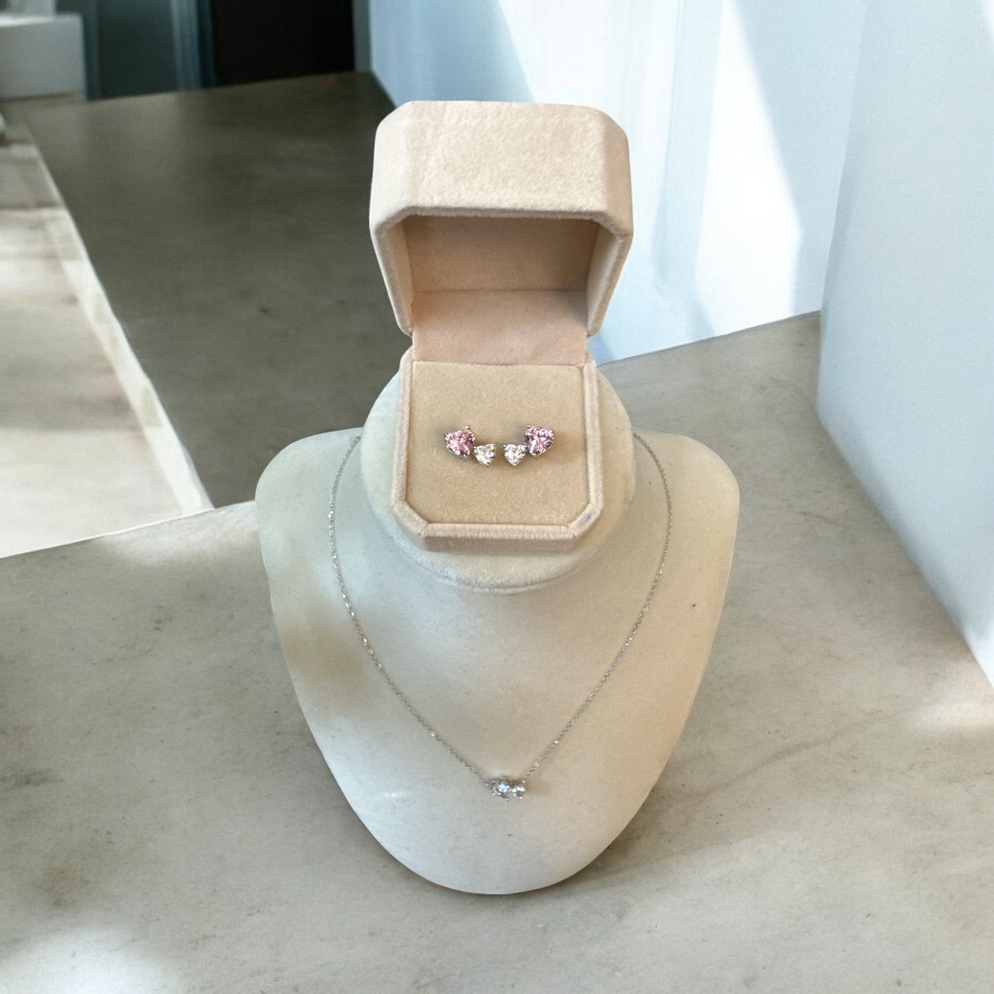 S925 Double Hearts Necklace