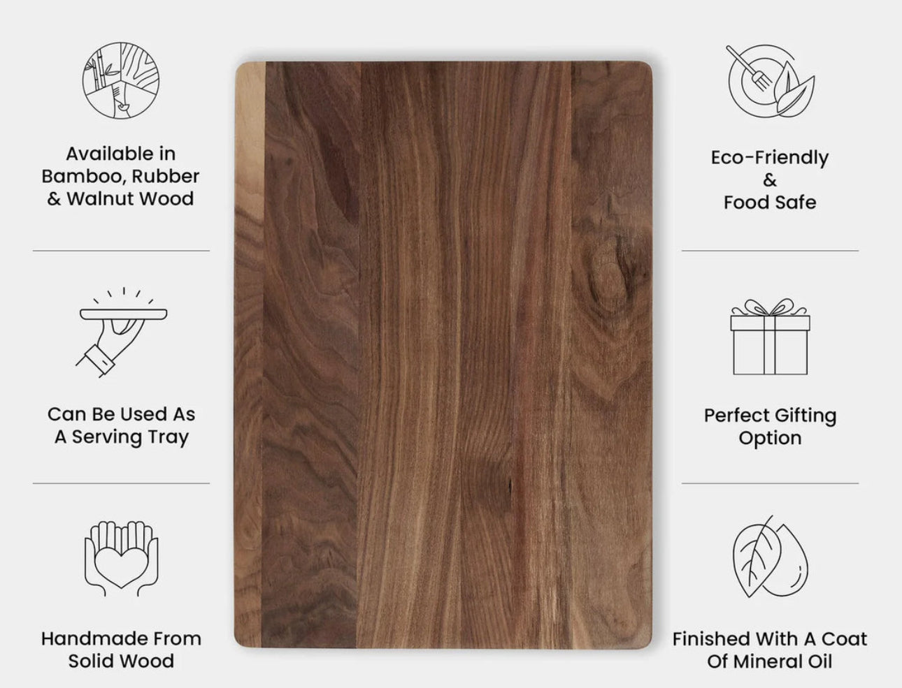 Custom Engraved Walnut Wood Cutting Board – Eco-Friendly Gift