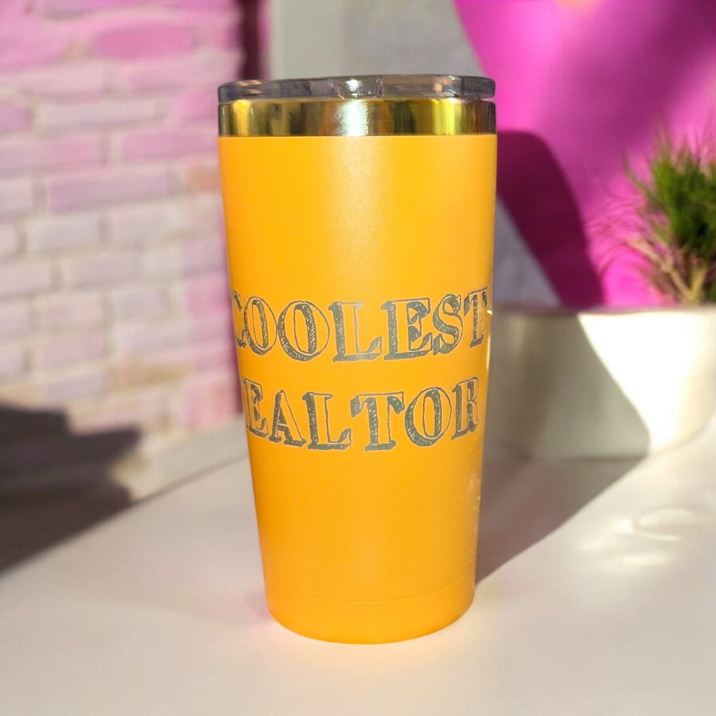 20 oz Rainbow-Plated Stainless Steel Tumbler – Custom Engraving Available