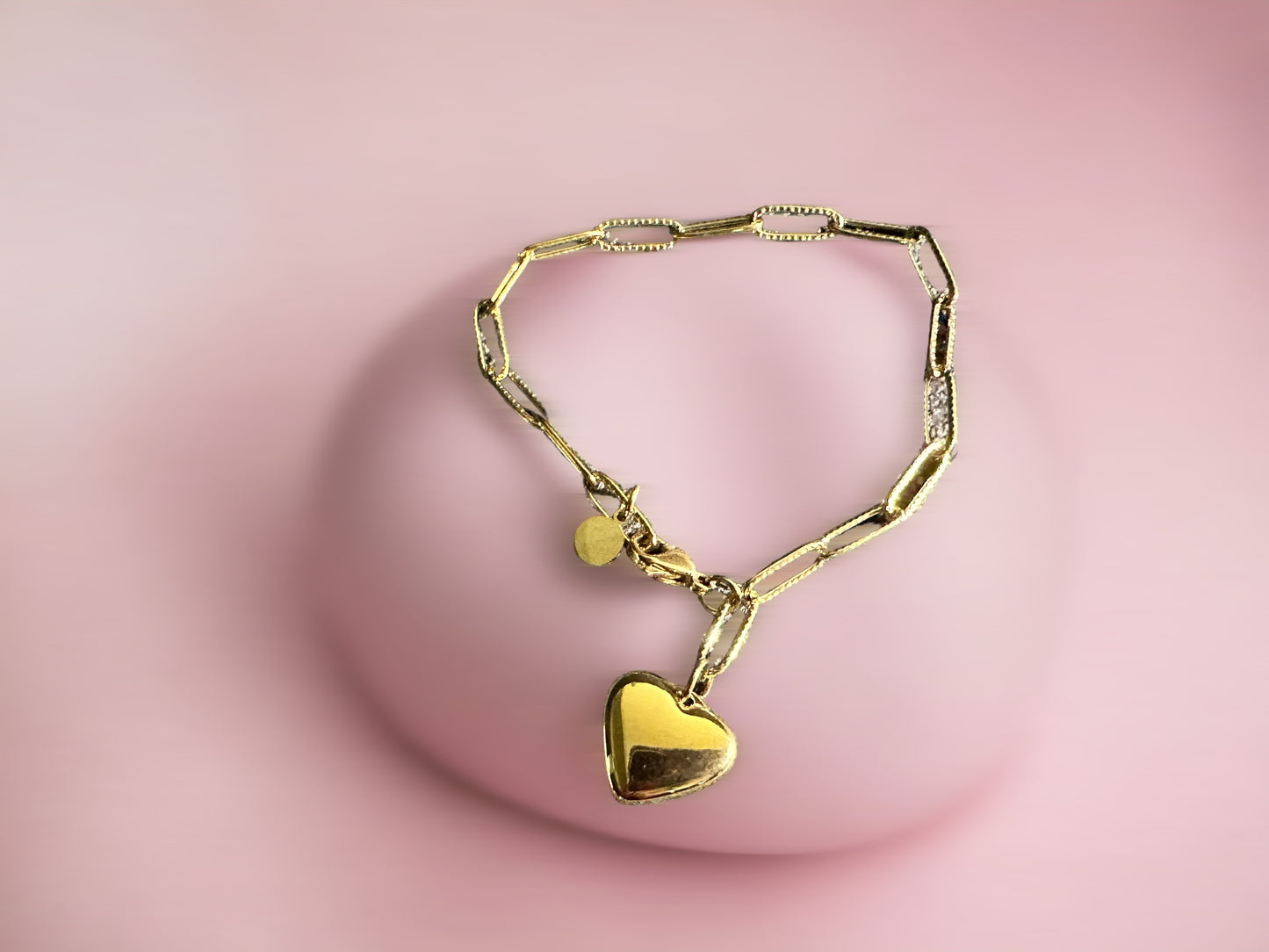 Heart Paperclip bracelet