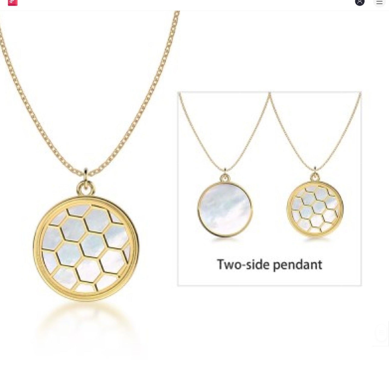 Mother of Pearl Circle Necklace