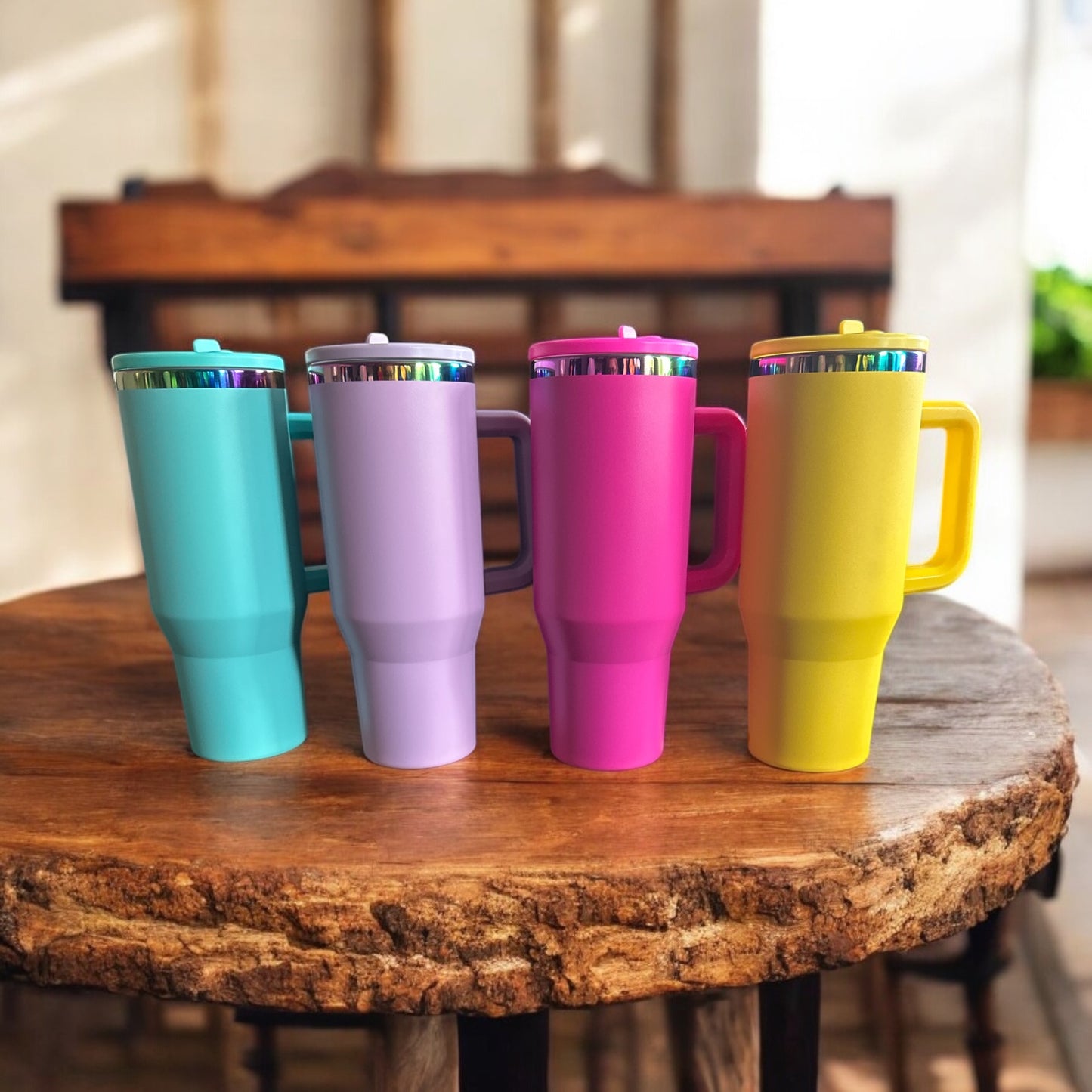 PrismFlow: 40 oz Personalized Rainbow Stainless Steel Tumbler