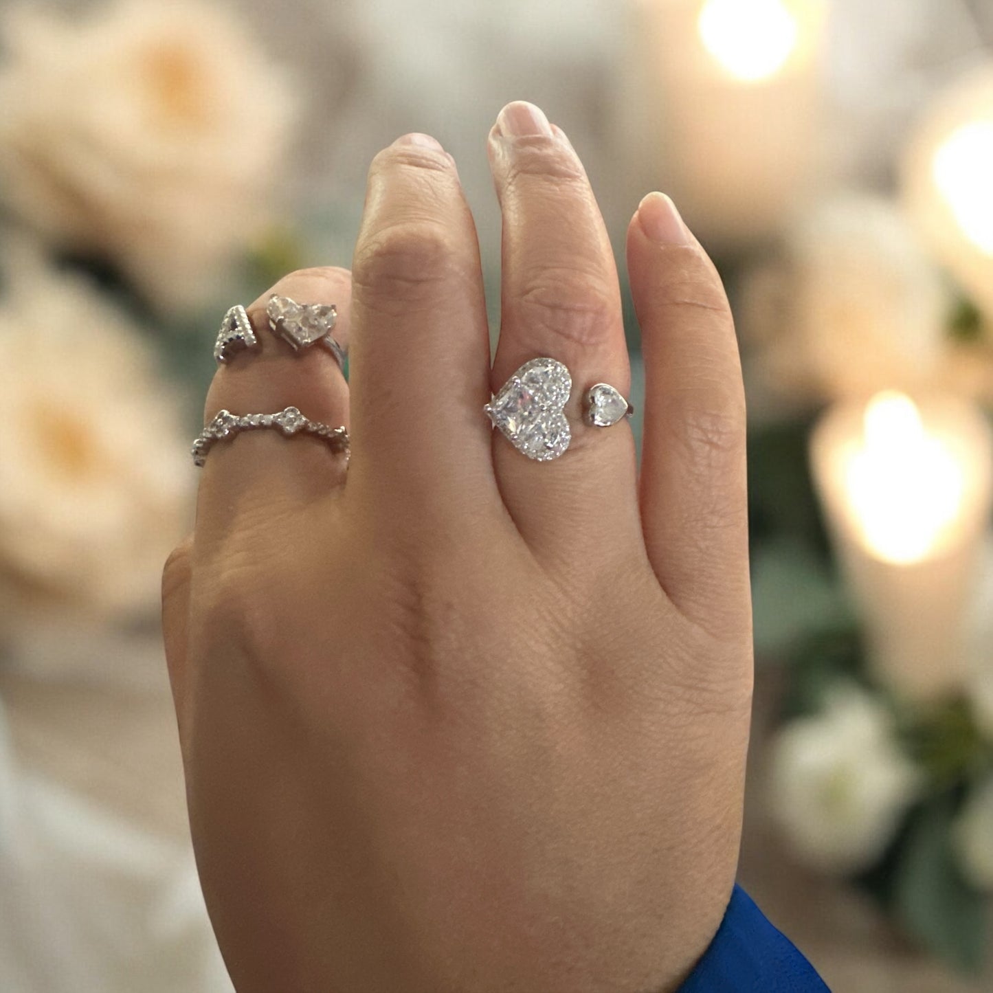 "Twin Flame" Adjustable Ring Two Hearts. One Spark. Forever Aligned.