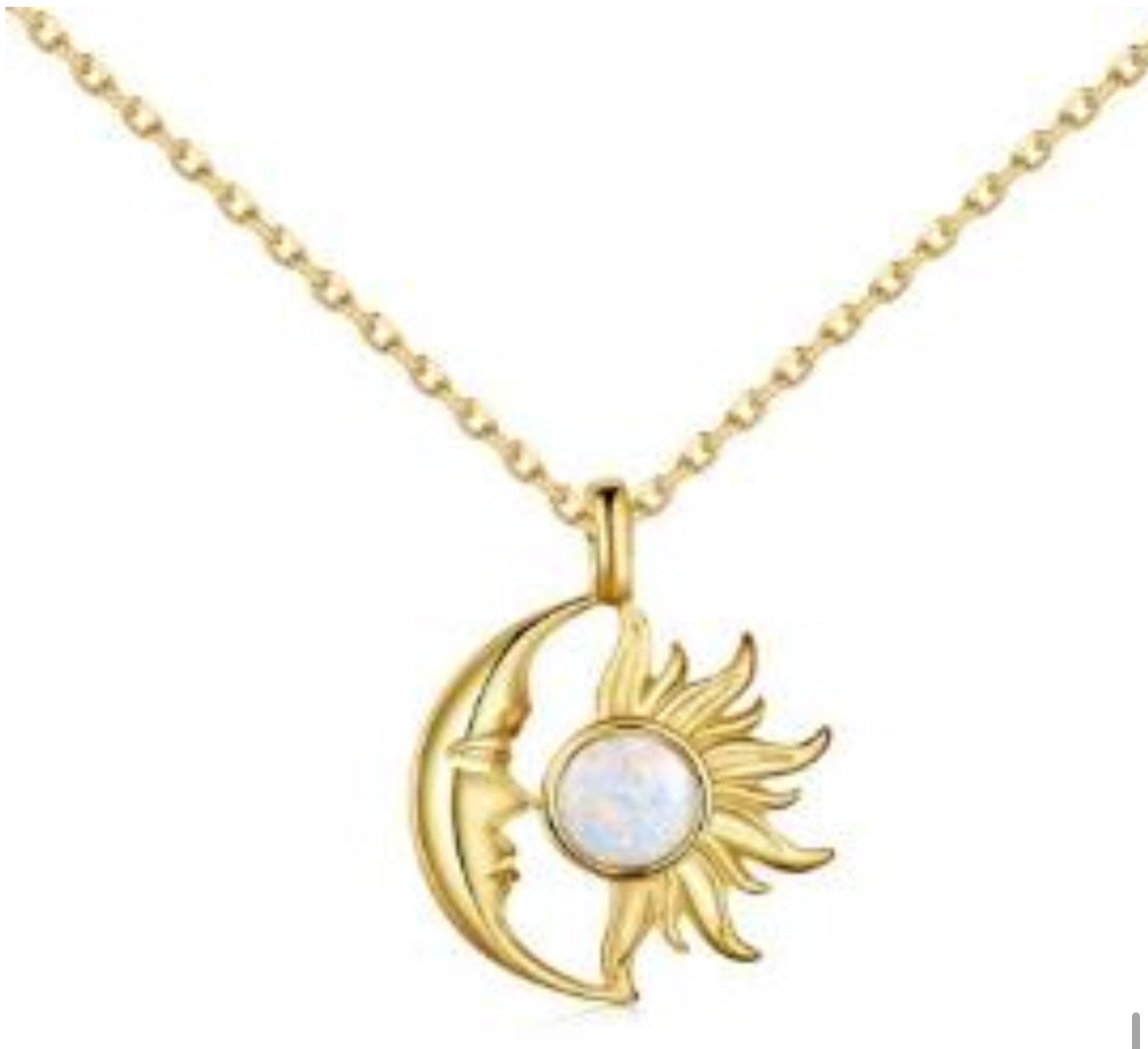 "Celestial Embrace" Sun & Moon Necklace When Light Meets Shadow. Magic Happens.