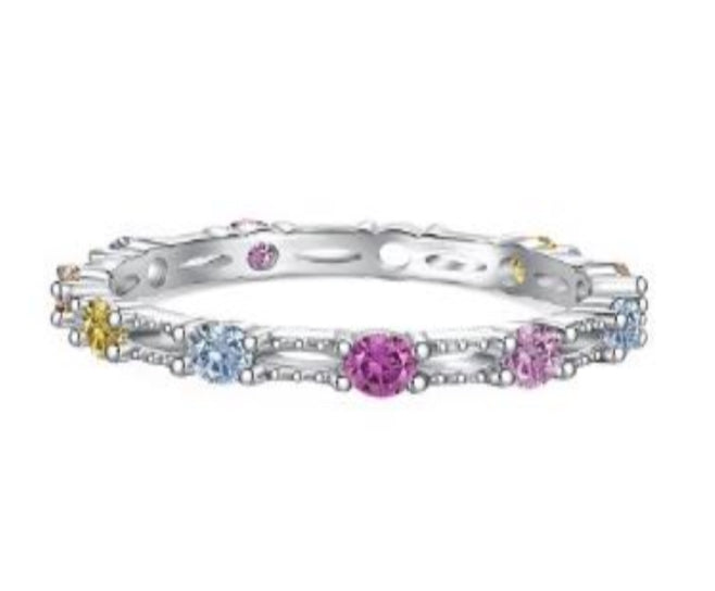 "Confetti Spark" Stackable Ring Color Your Mood. Celebrate Your Spark.