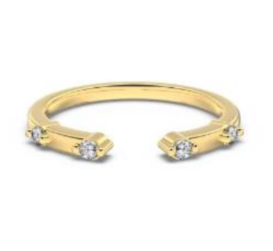 "Celeste" Marquise Trio Ring Set Vintage Romance. Modern Magic.