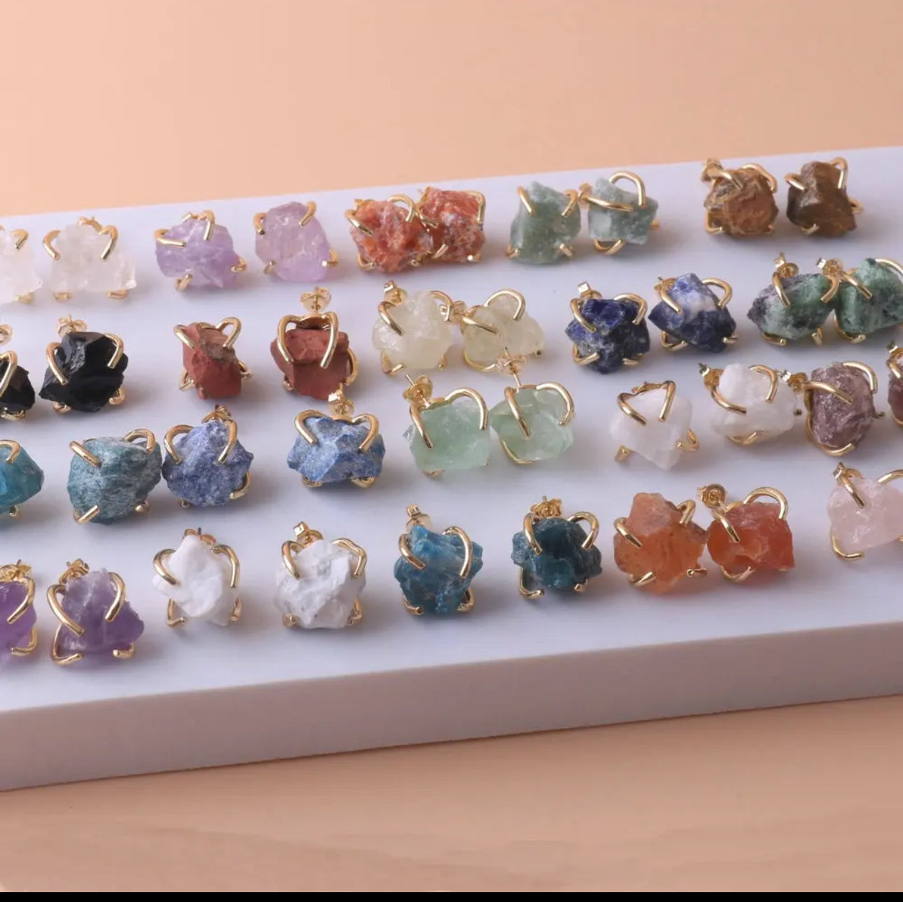 Raw Crystal Earrings
