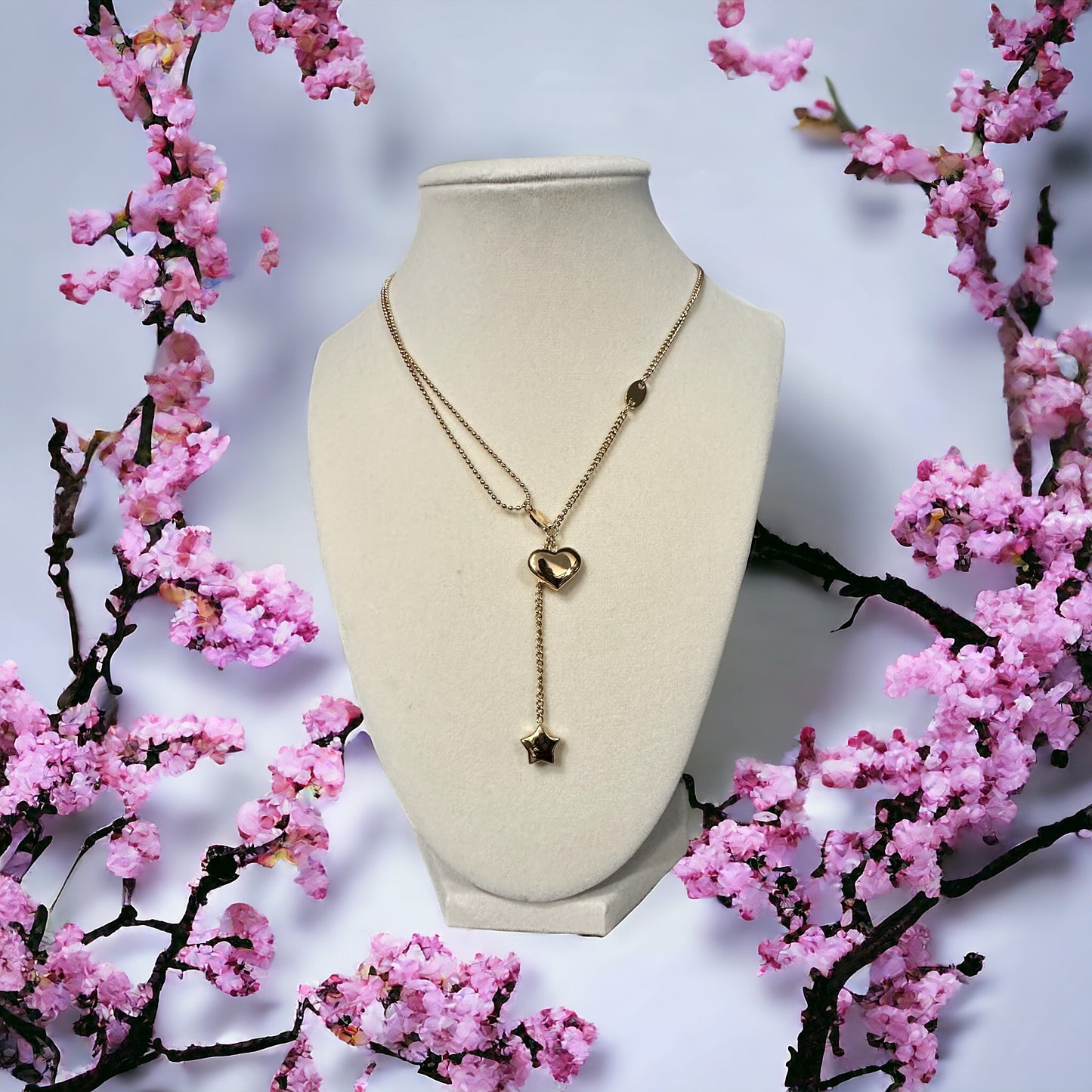 heart and star choker necklace