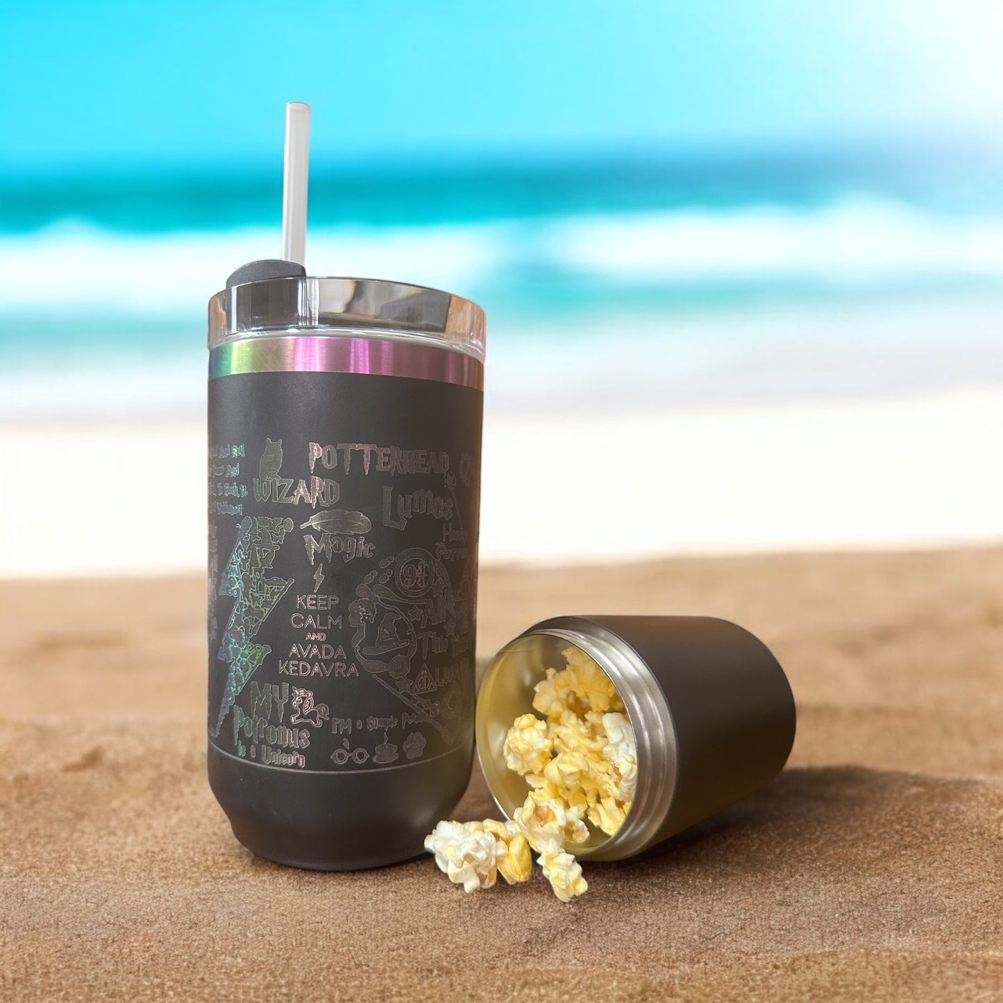 “The Ultimate 2-in-1 Tumbler: Sip, Snack & Stash