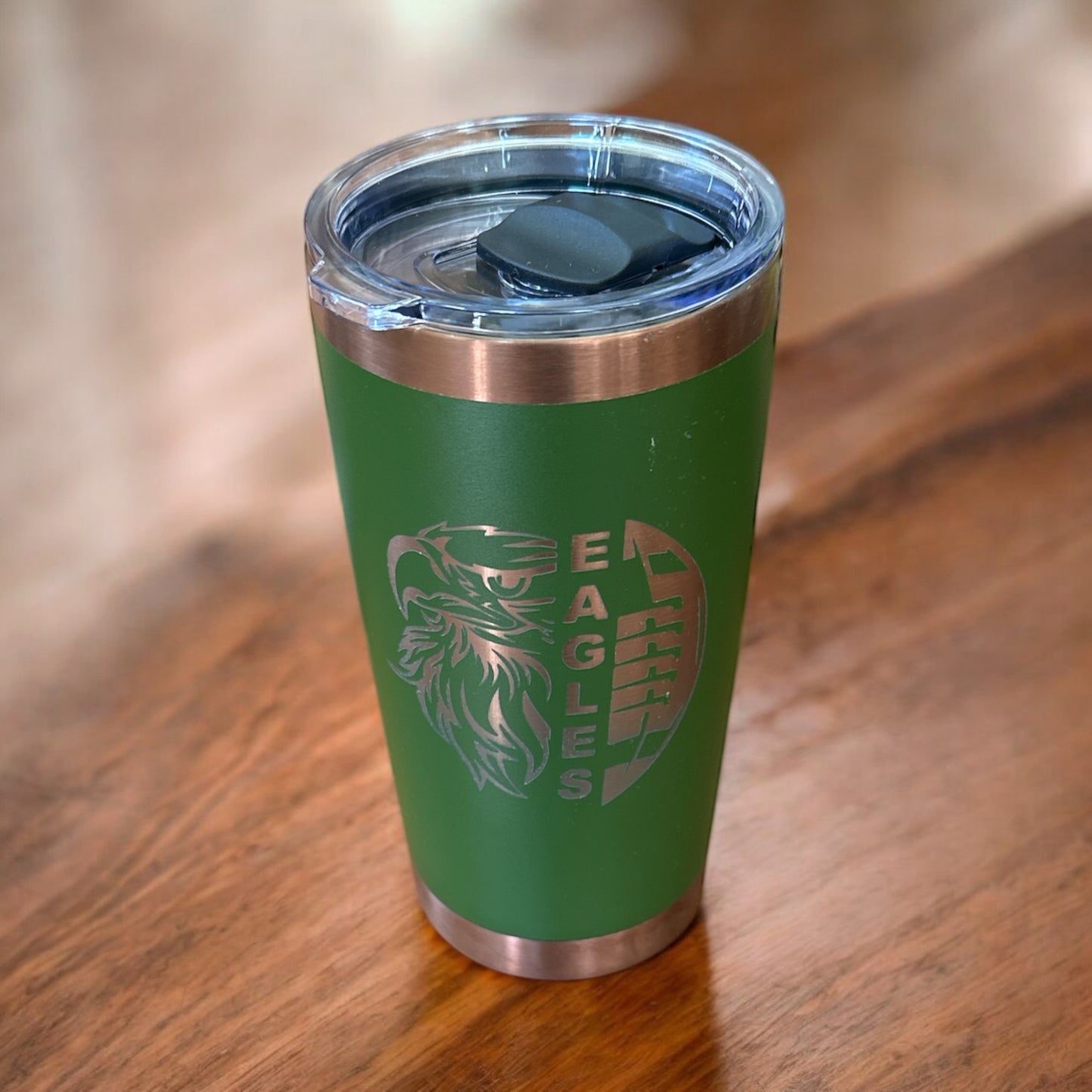 20 oz coffee tumblers copper plated design