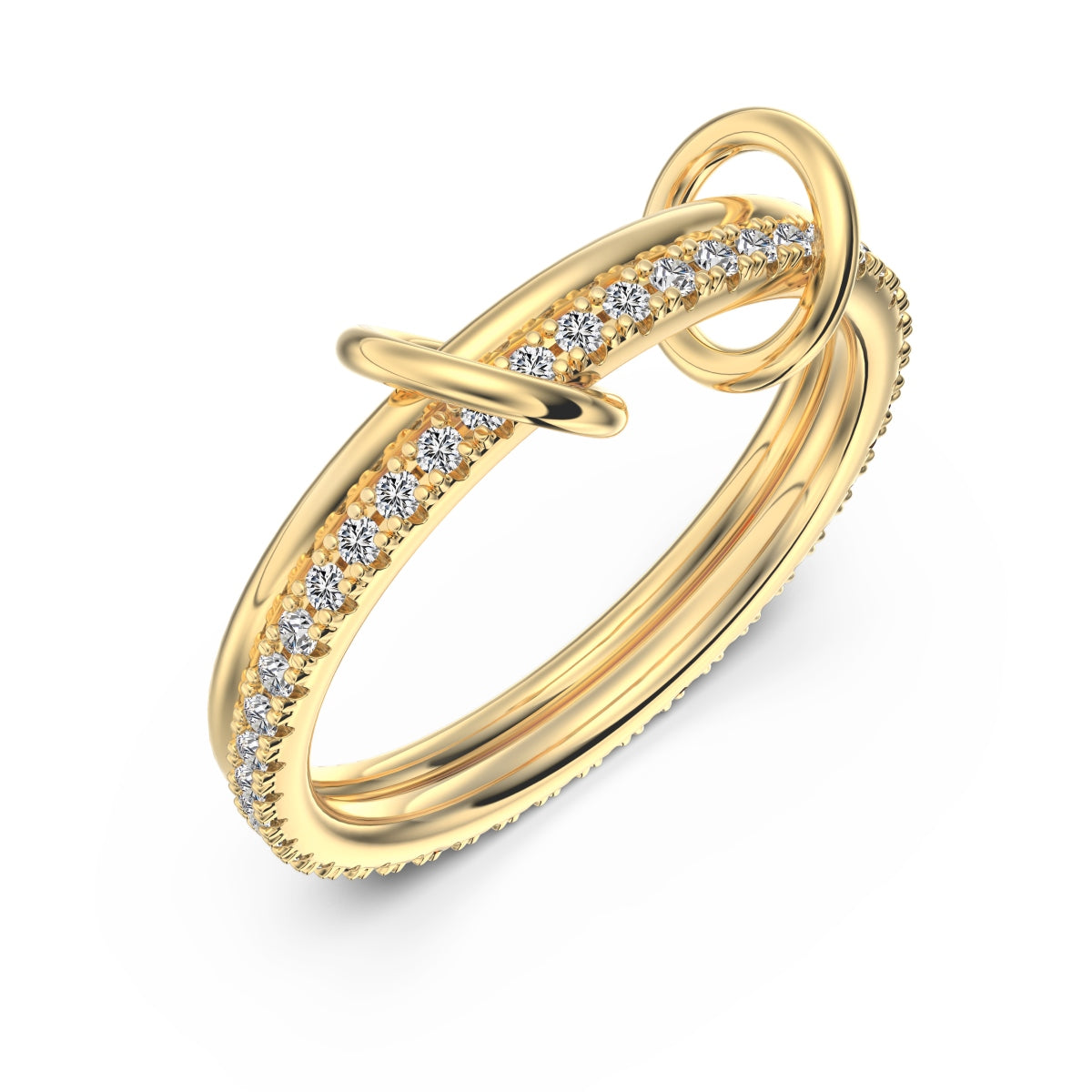 Golden Harmony Loop Ring