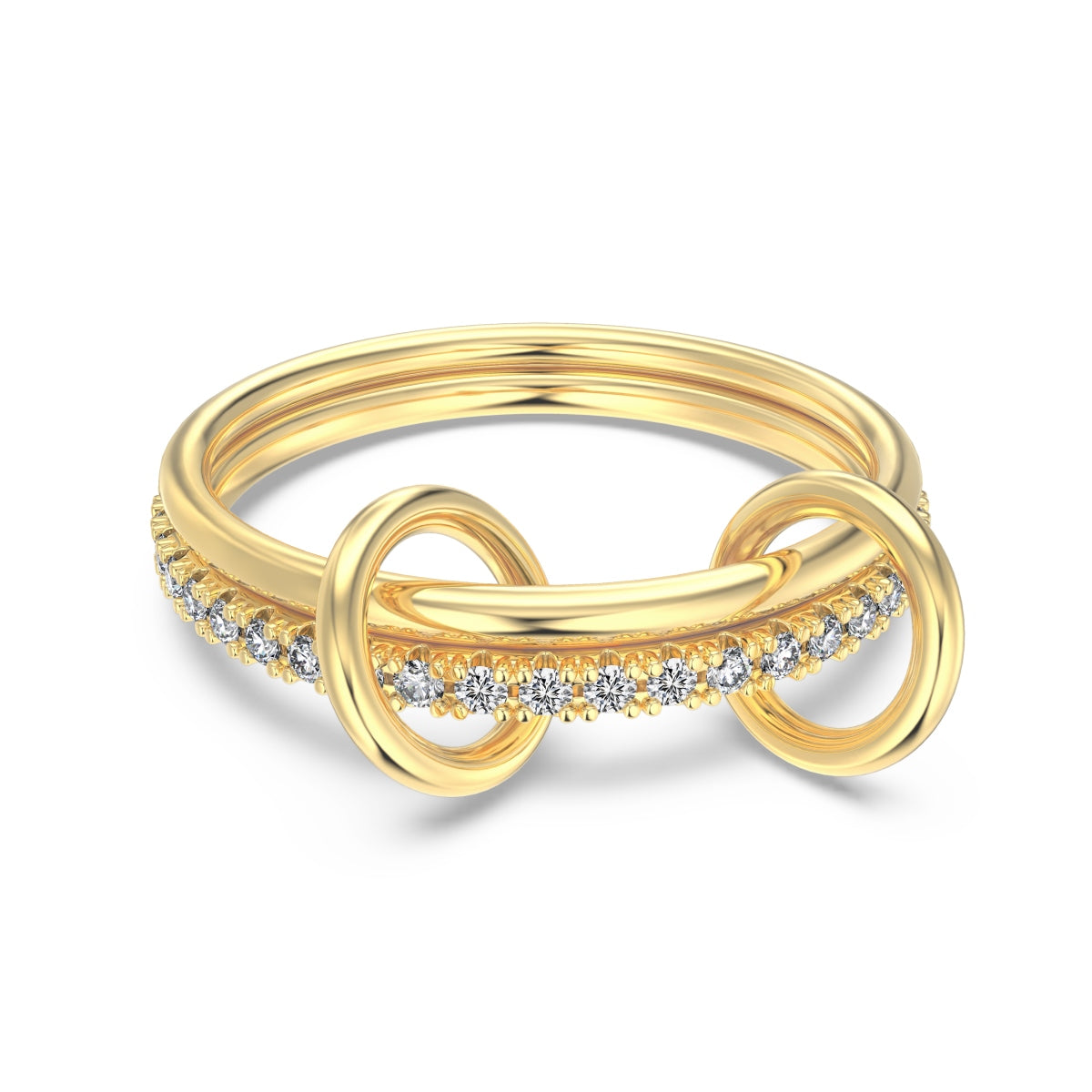 Golden Harmony Loop Ring