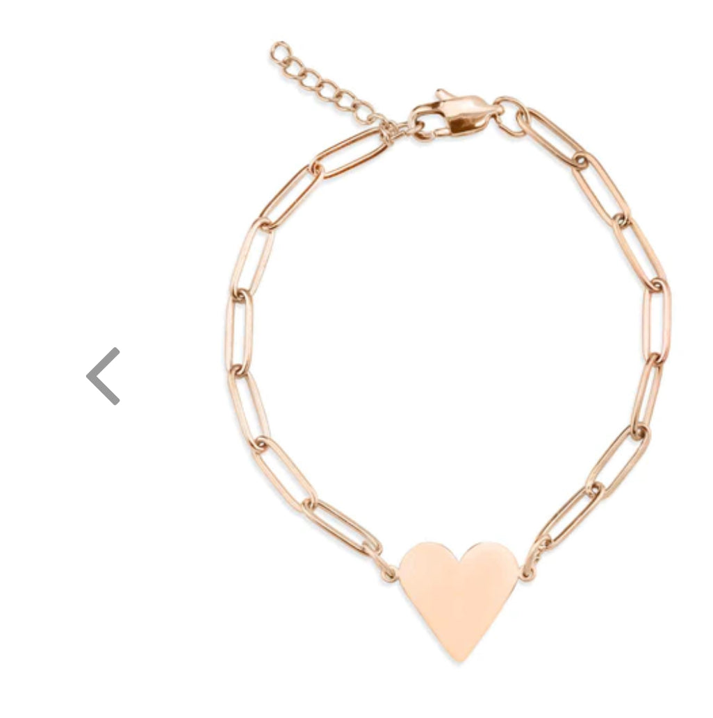 heart paperclip bracelet