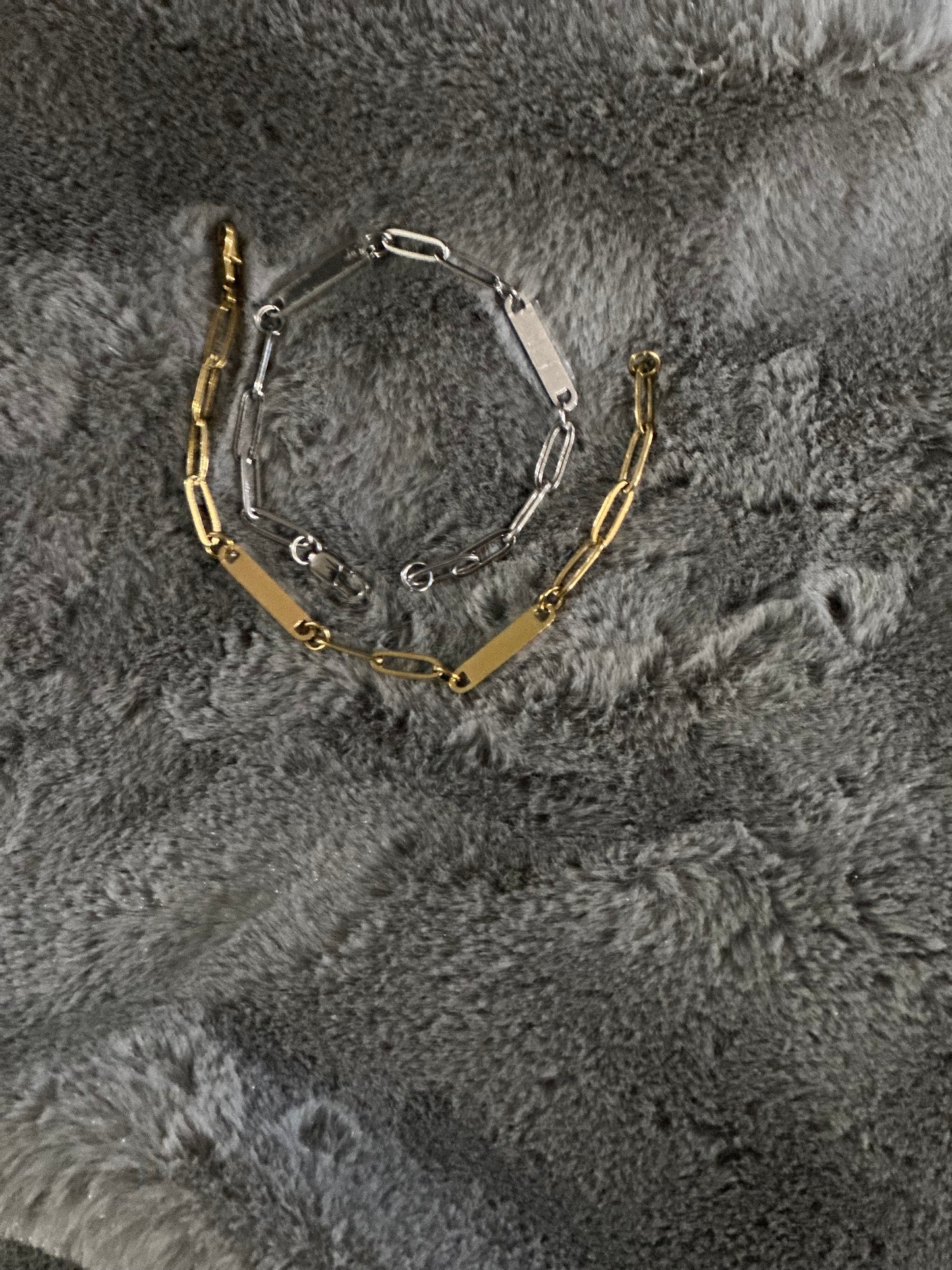 kids 2 bar paperclip bracelet
