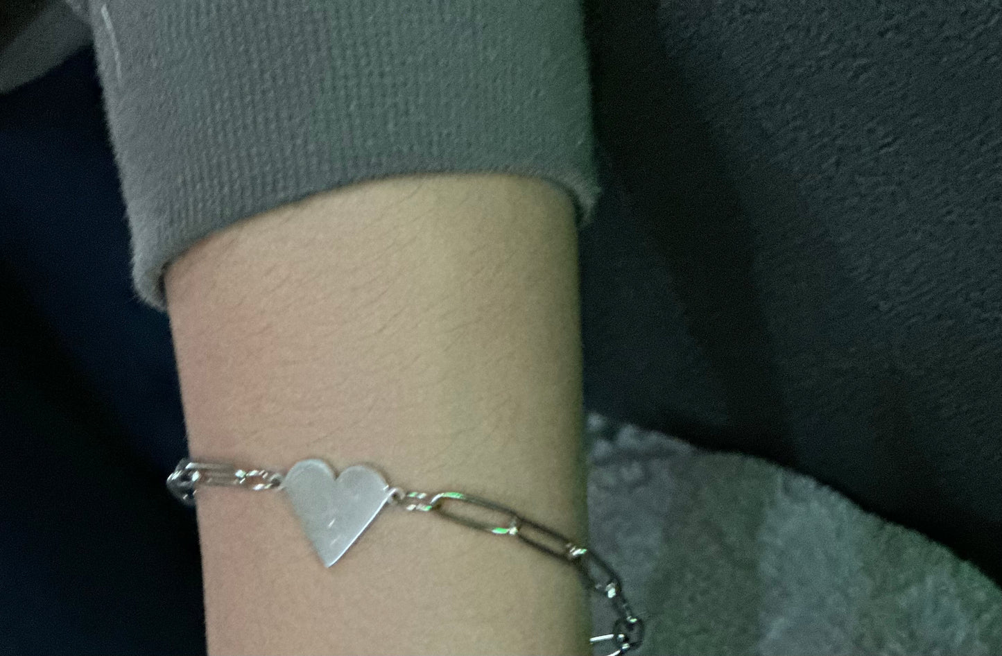 heart paperclip bracelet