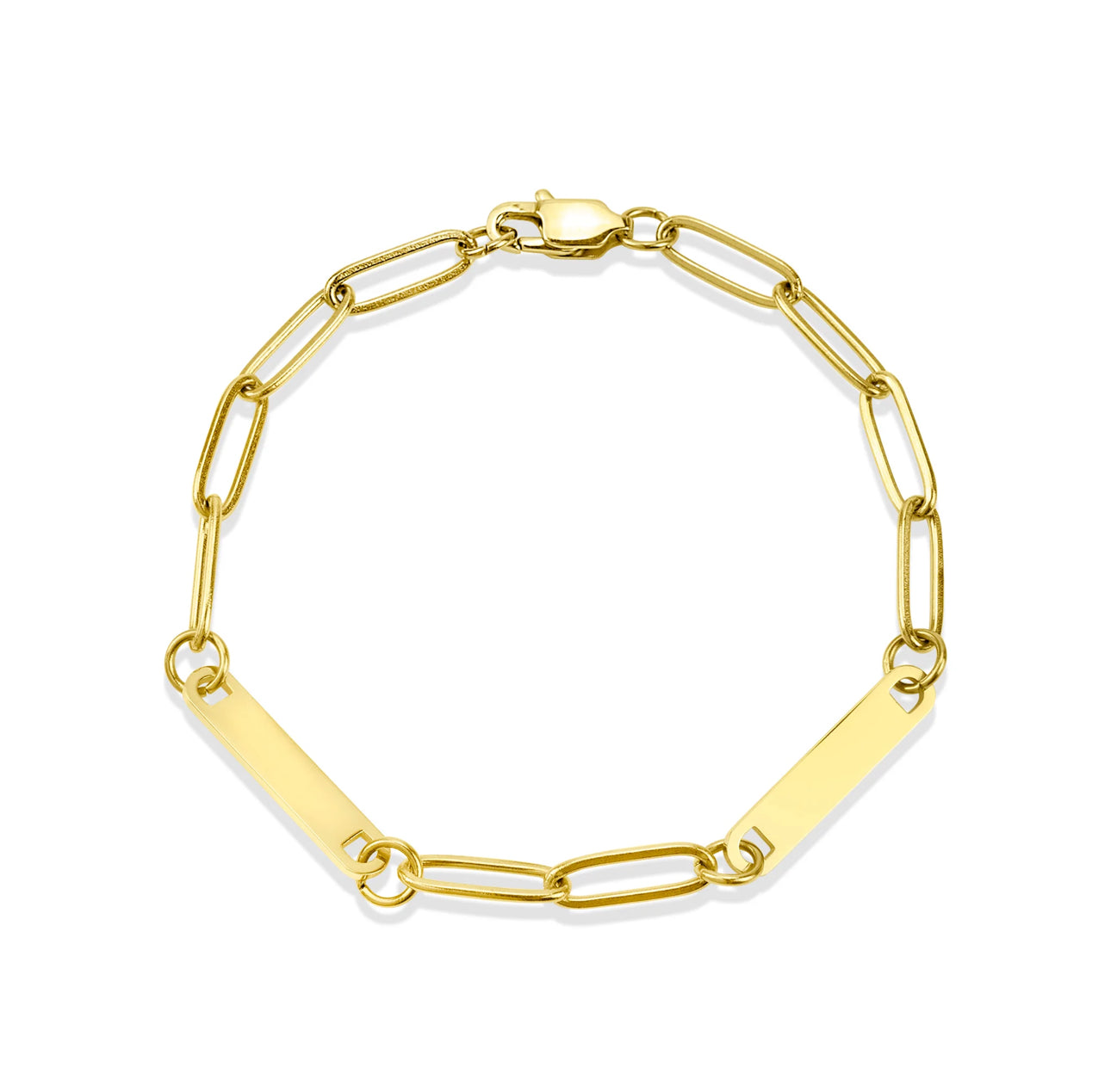 kids 2 bar paperclip bracelet