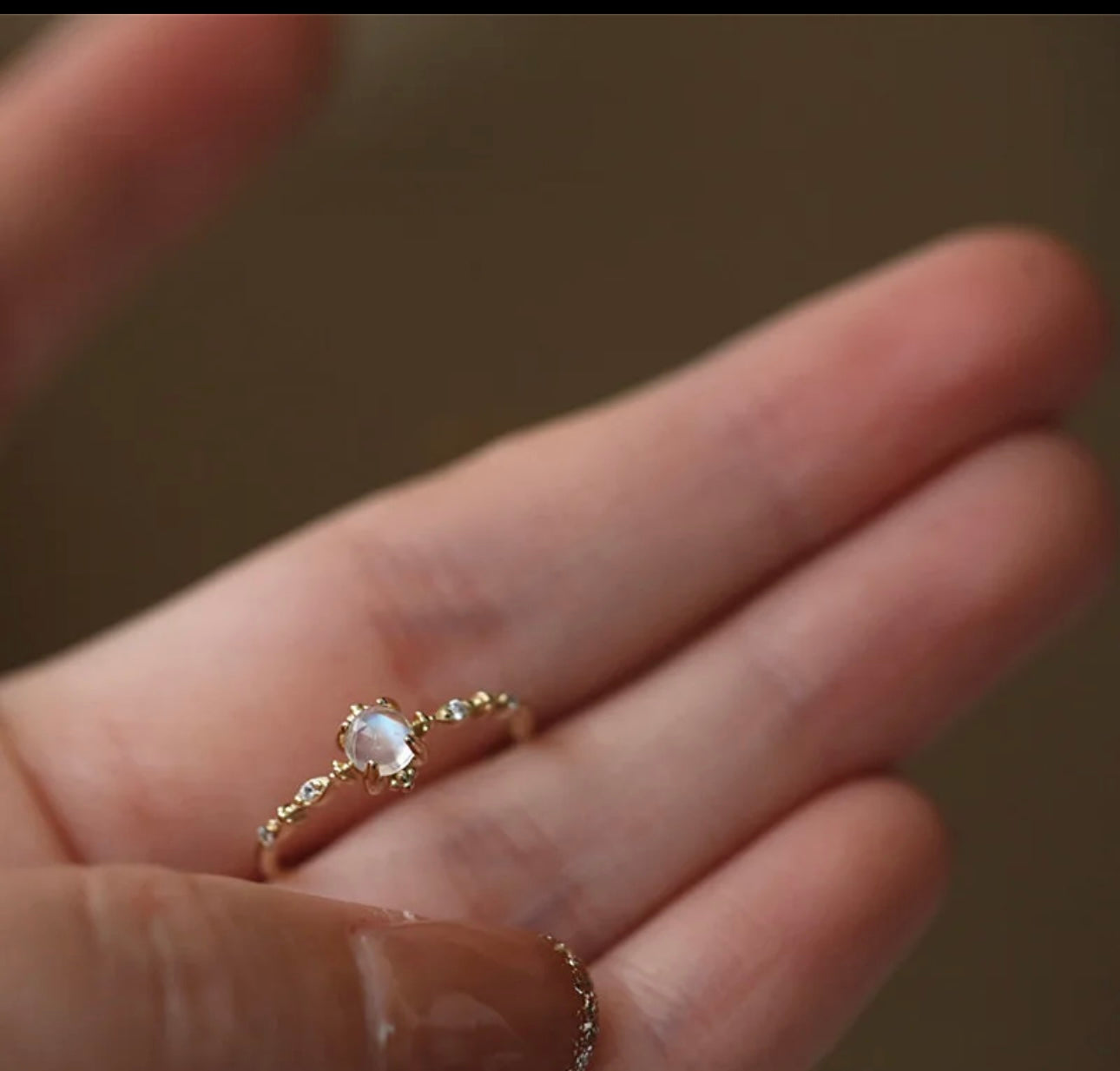 Moonstone ring