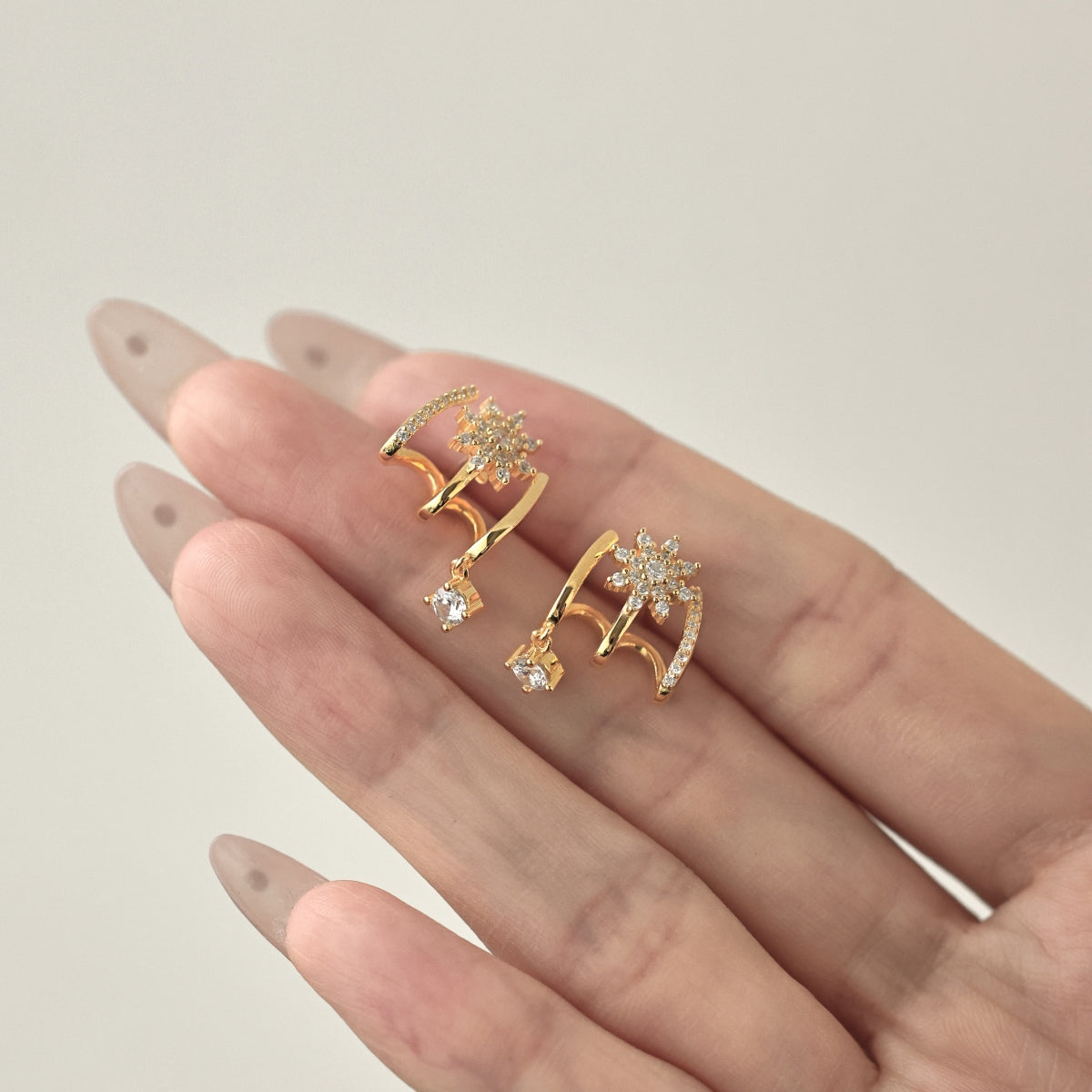 Stellar Muse Earrings 925 Sterling Silver | 18K Gold or Rhodium Plating | 5A Cubic Zirconia