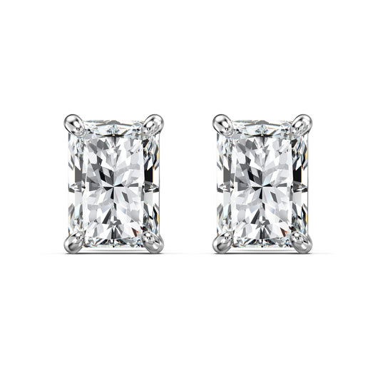 “Andrea” Radiant-Cut Moissanite Studs