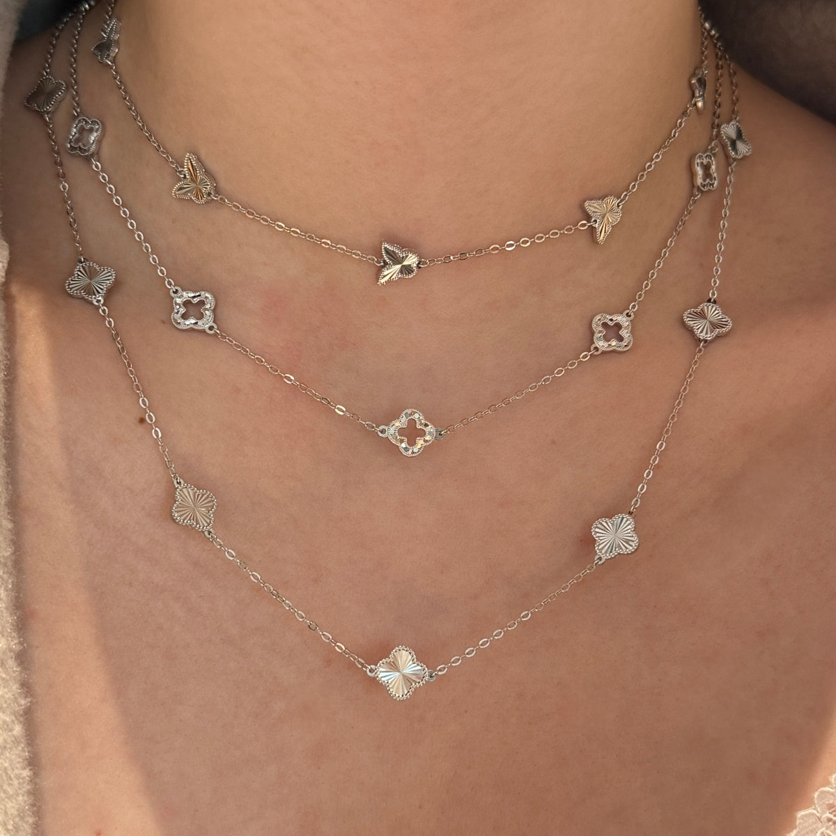 Papillon Grace Necklace 925 Sterling Silver | 18K Gold Plating | Adjustable Length