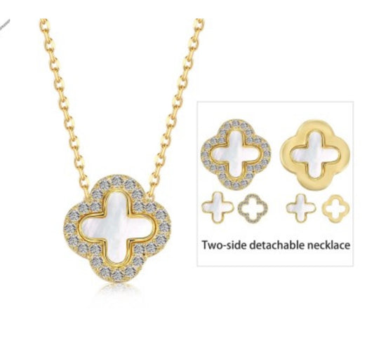 "VersaBloom" Reversible Clover Necklace Two Looks. One Symbol. Infinite Style.