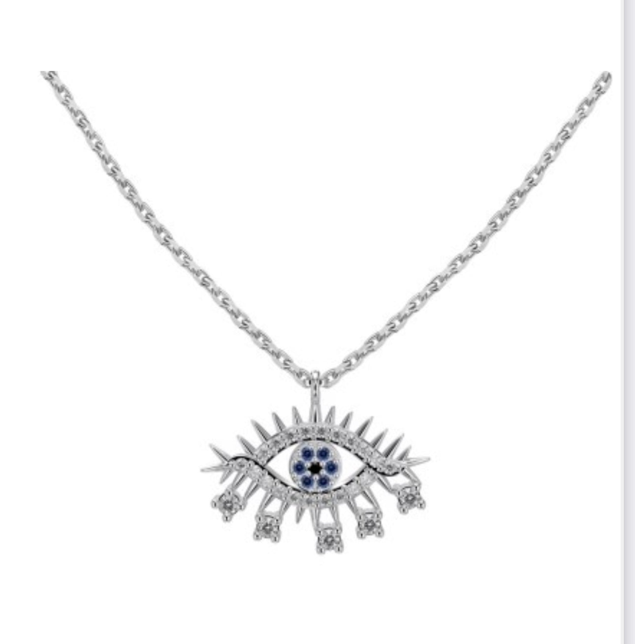 "Vigil Luxe" Evil Eye Necklace A Watchful Glimmer. A Modern Talisman.