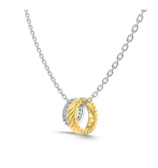 Unity Loop Pendant Necklace – Two Rings. One Bond. Infinite Strength.