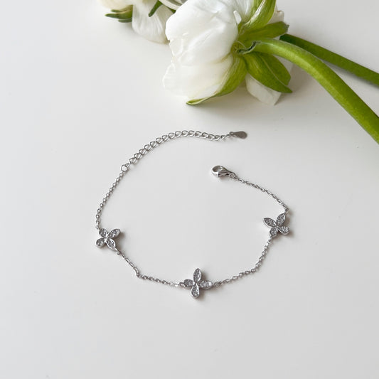 Jardin de Lune Bracelet 925 Sterling Silver | Rhodium Plated | 5A Cubic Zirconia