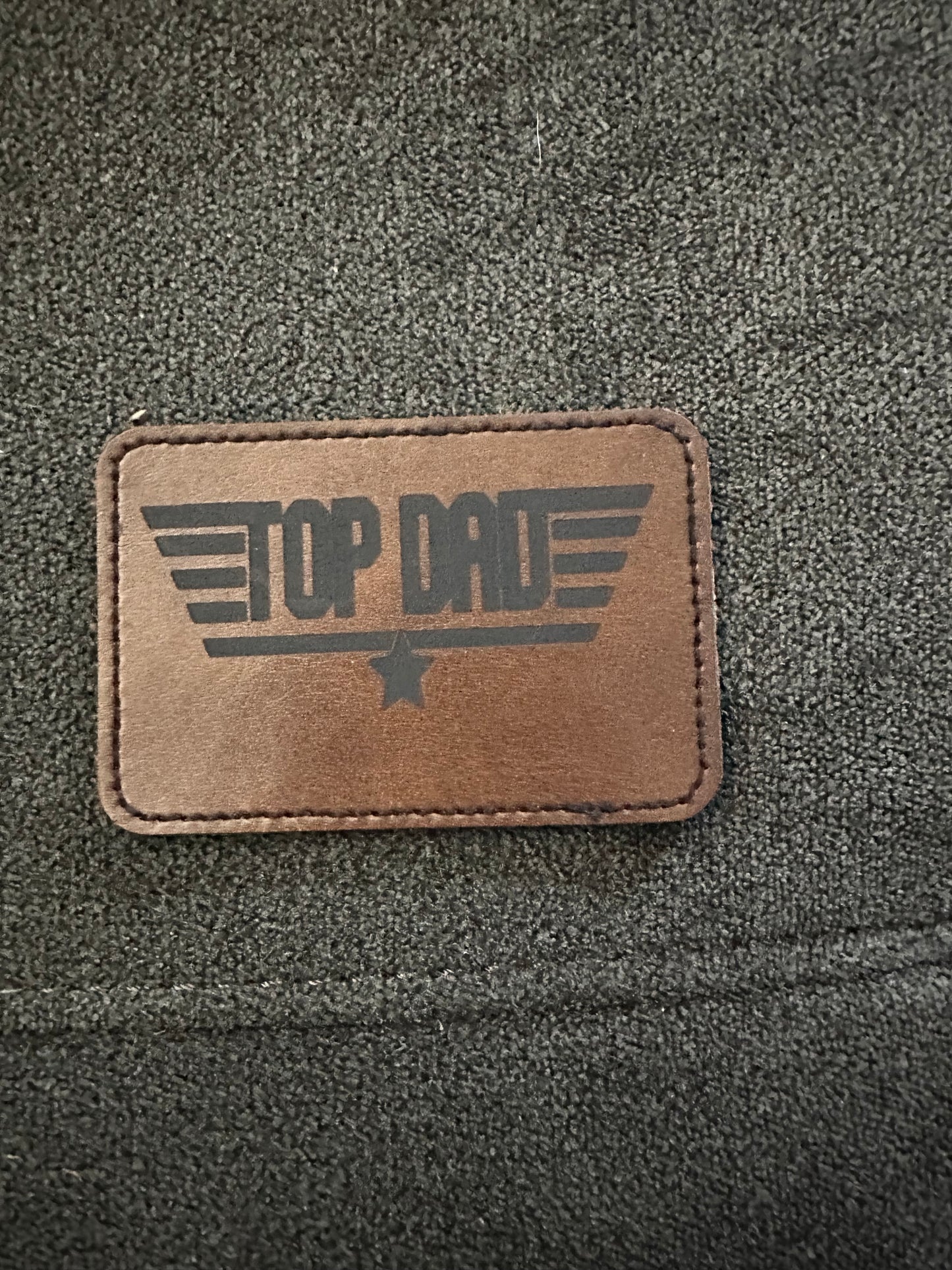 Custom Leather Patch Dad Hat – Personalized with Names
