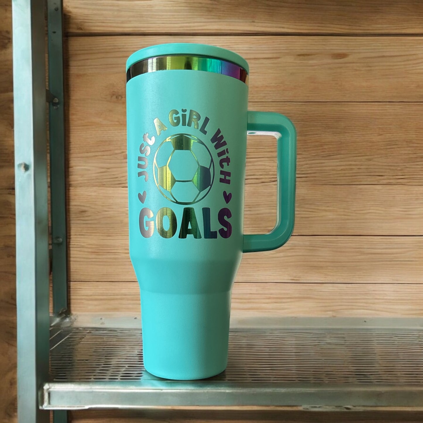 PrismFlow: 40 oz Personalized Rainbow Stainless Steel Tumbler