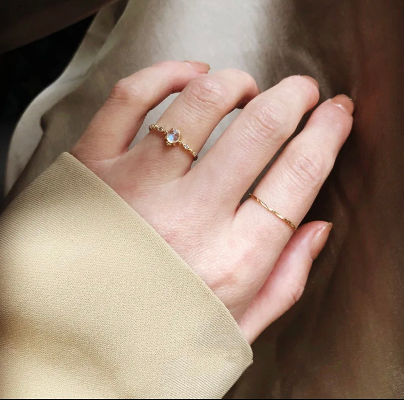 Moonstone ring