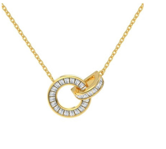 "Linked Brilliance" Necklace Two Shapes. One Meaning. Infinite Spark.