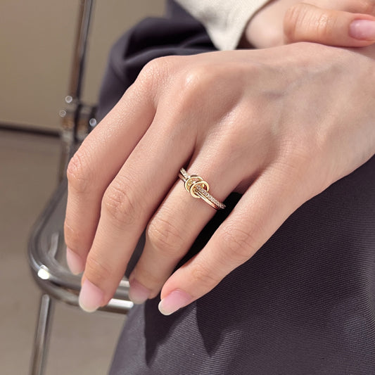 Golden Harmony Loop Ring
