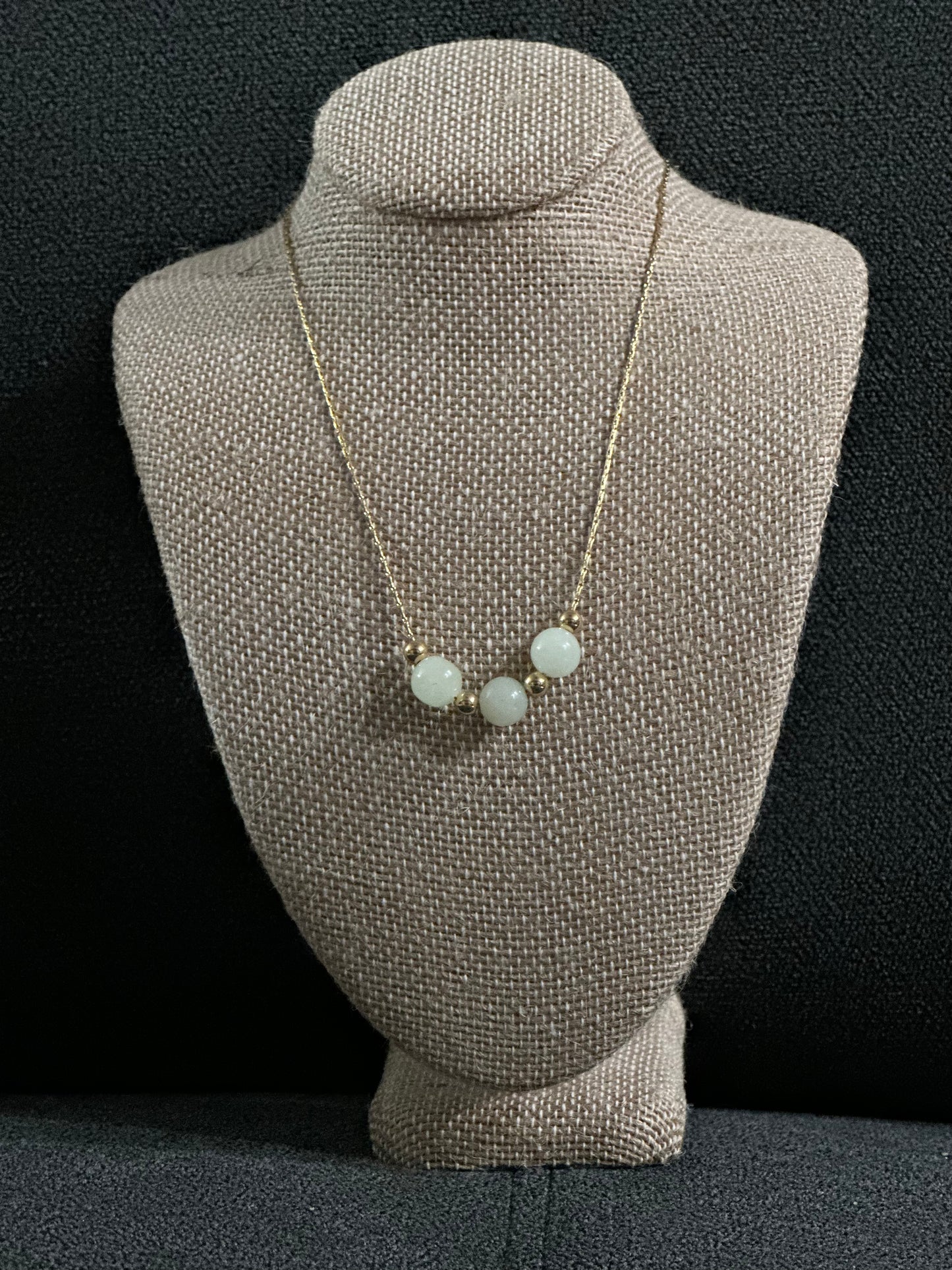 Heitian jade 3 circle necklace